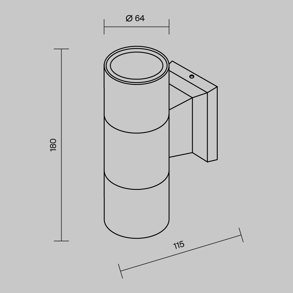 картинка Настенный светильник (бра) Outdoor O574WL-02GR от магазина pro-decor.kz