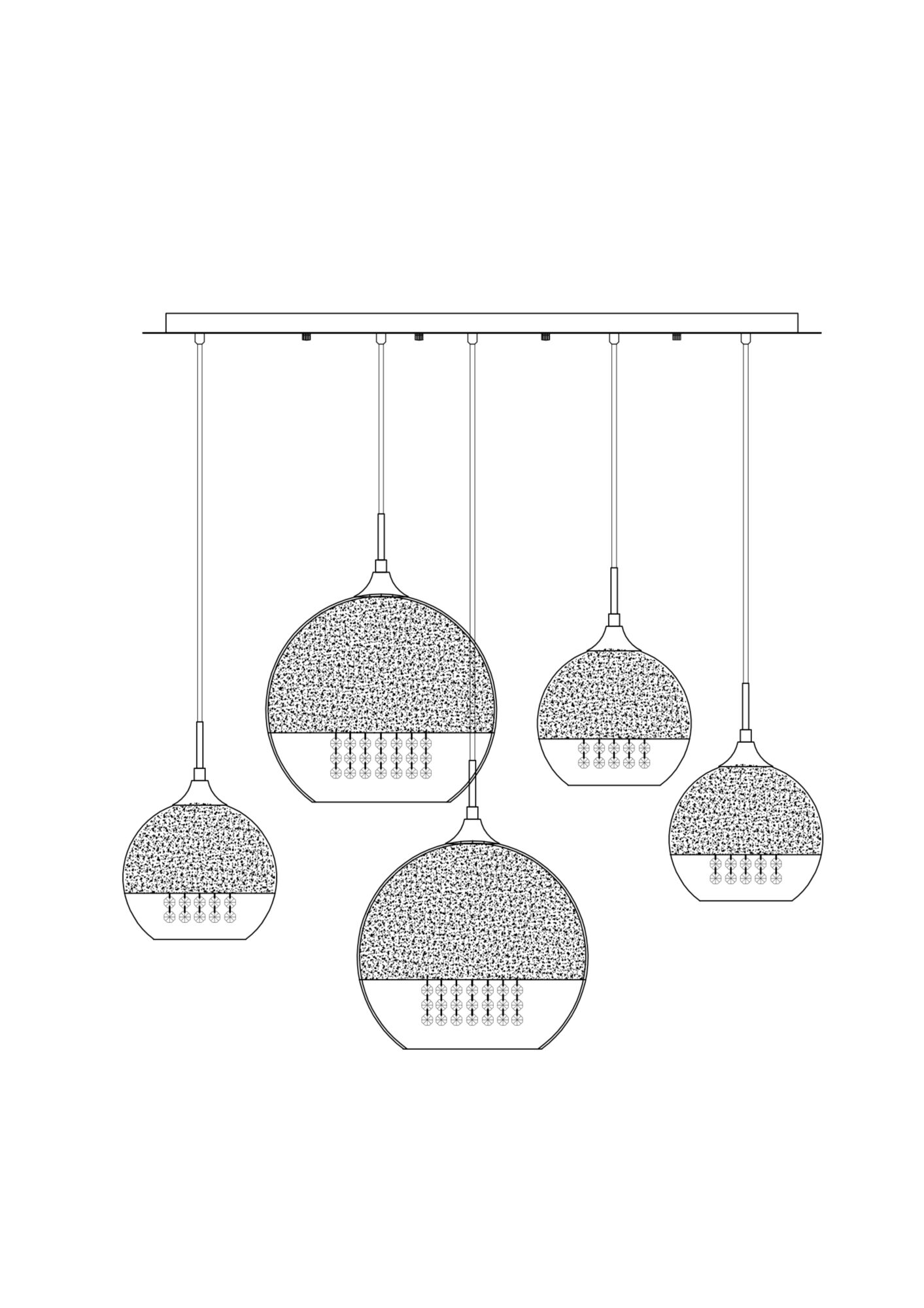 картинка Подвесная люстра Maytoni Fermi P140-PL-170-5-G магазин pro-decor.kz являющийся официальным дистрибьютором в Казахстане картинка Подвесная люстра Maytoni Fermi P140-PL-170-5-G от магазина pro-decor.kz