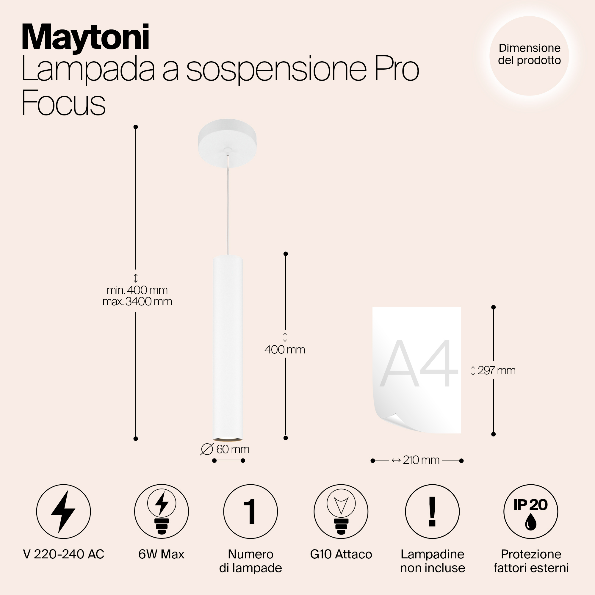 картинка Подвесной светильник Maytoni MOD161PL-01W1 магазин pro-decor.kz являющийся официальным дистрибьютором в Казахстане картинка Подвесной светильник Maytoni MOD161PL-01W1 от магазина pro-decor.kz