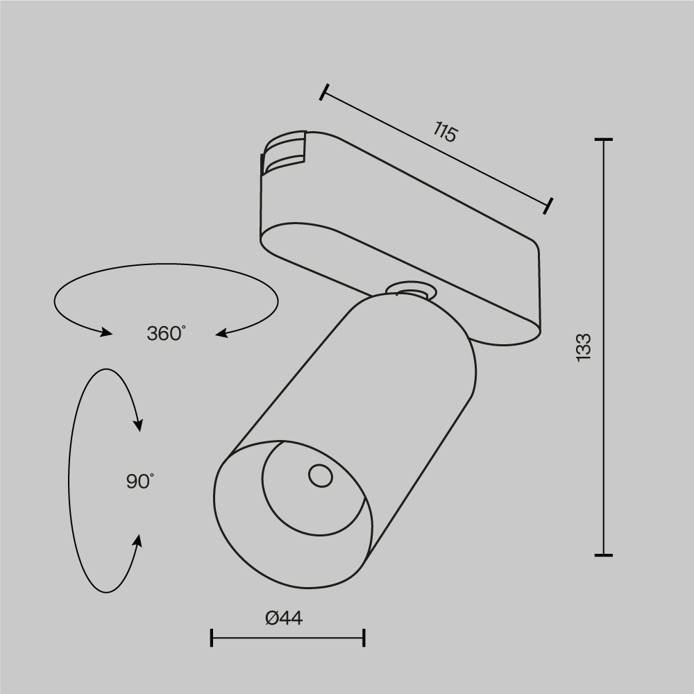 картинка Трековый светильник Technical TR103-1-12W3K-M-W от магазина pro-decor.kz