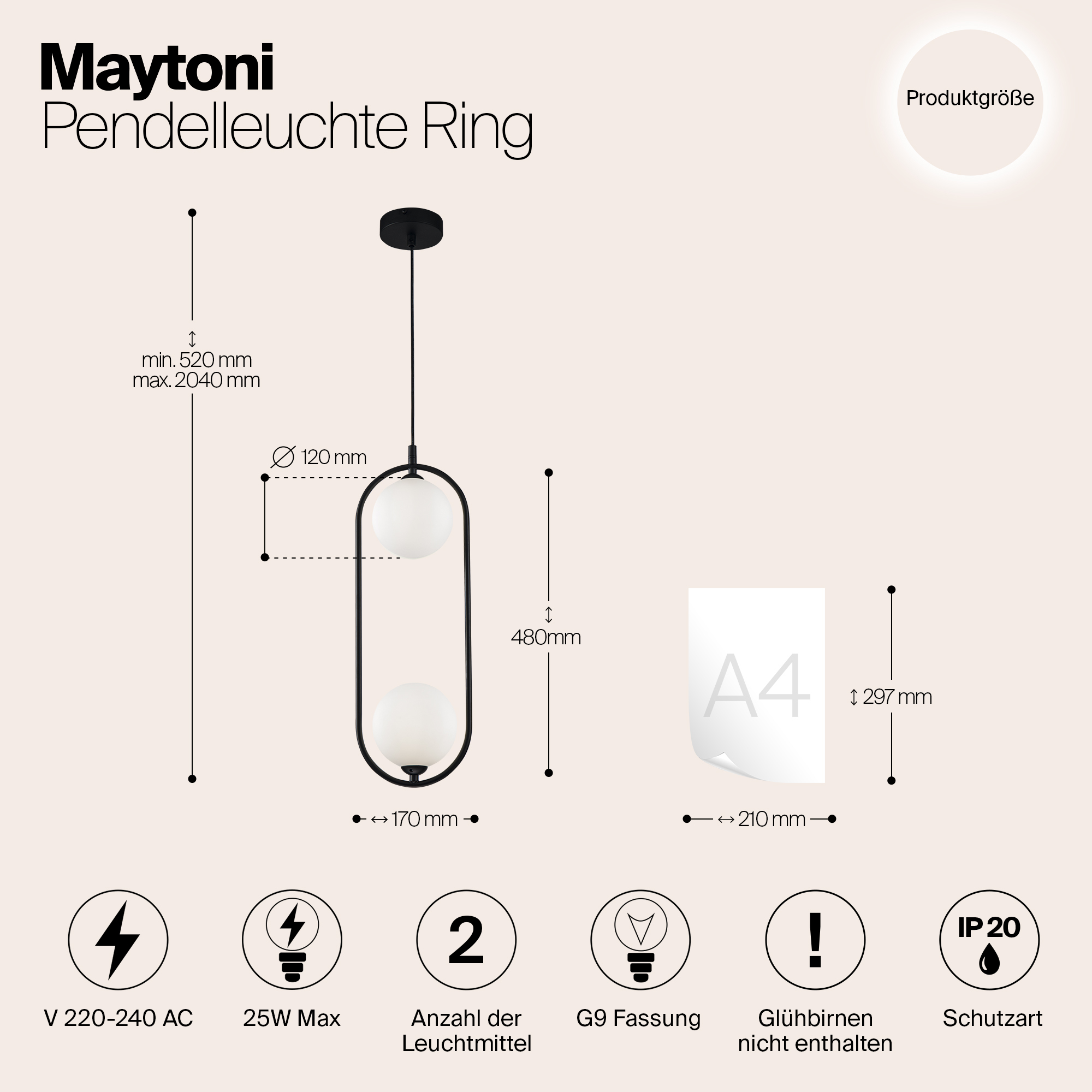 картинка Подвесной светильник Maytoni Ring MOD013PL-02B магазин pro-decor.kz являющийся официальным дистрибьютором в Казахстане картинка Подвесной светильник Maytoni Ring MOD013PL-02B от магазина pro-decor.kz