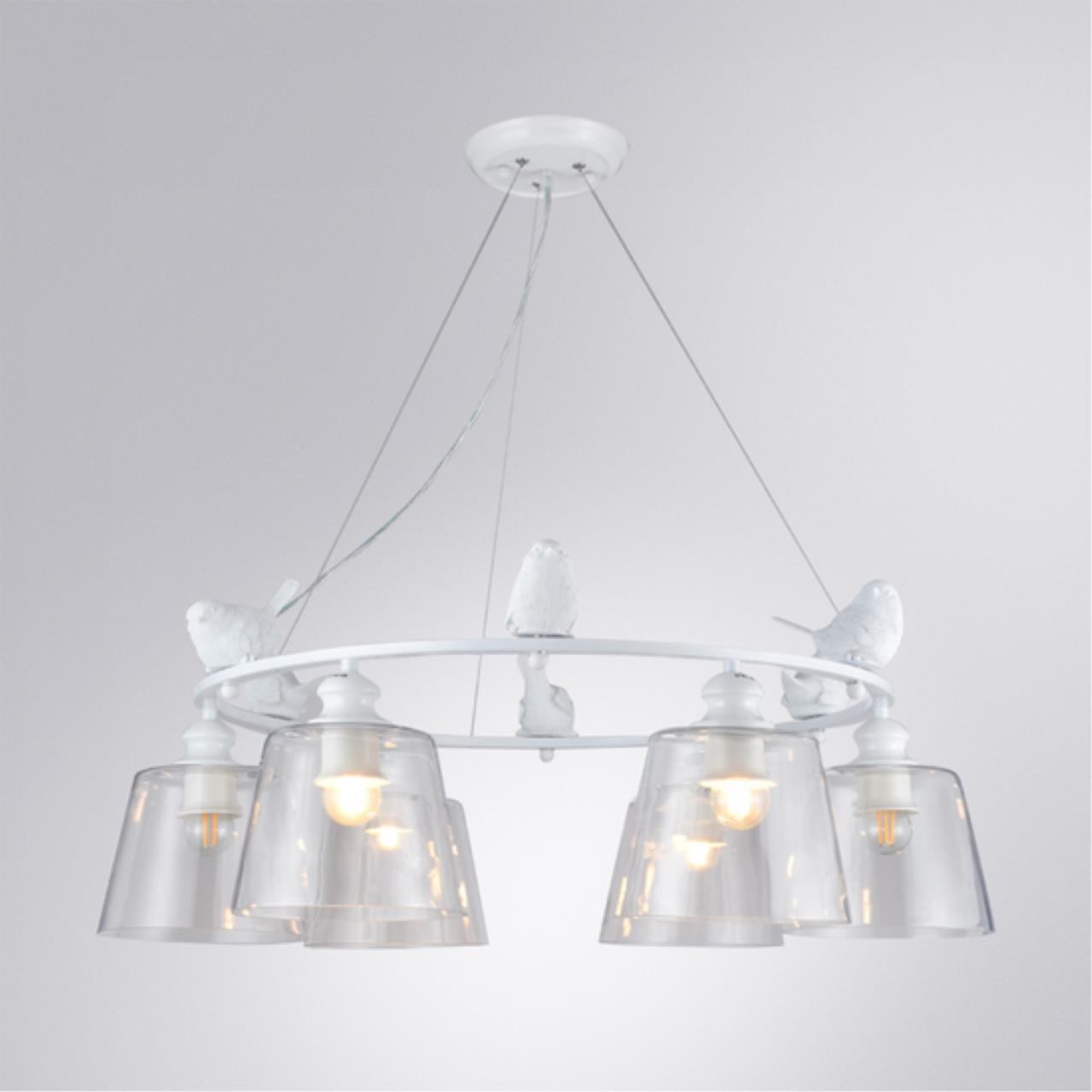 картинка Подвесная люстра Arte Lamp Passero A4289LM-6WH магазин pro-decor.kz являющийся официальным дистрибьютором в Казахстане картинка Подвесная люстра Arte Lamp Passero A4289LM-6WH от магазина pro-decor.kz