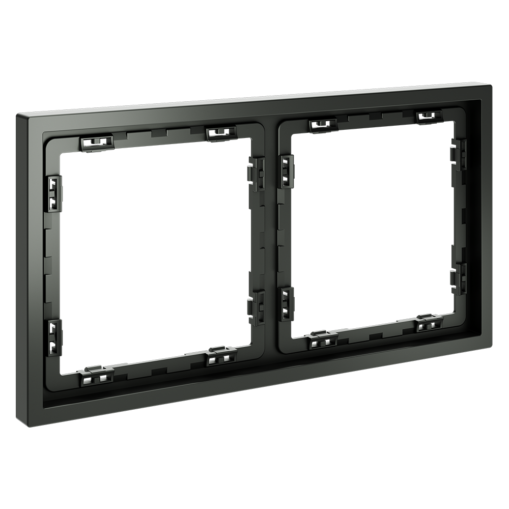 картинка Рамка пластиковая VOLTUM S70 на 2 поста, (титан) VLS100206 от магазина pro-decor.kz