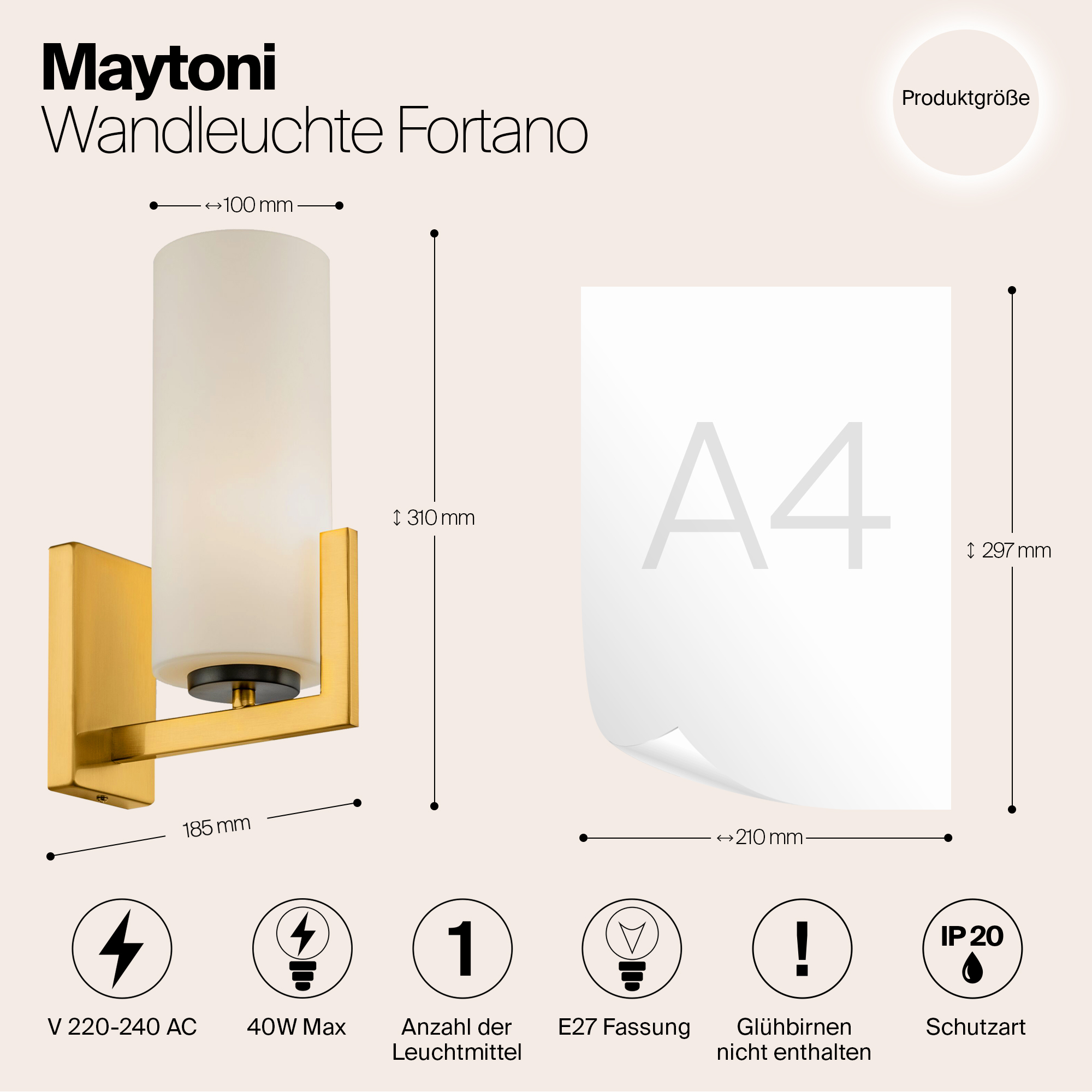 картинка Бра Maytoni Fortano MOD089WL-01BS магазин pro-decor.kz являющийся официальным дистрибьютором в Казахстане картинка Бра Maytoni Fortano MOD089WL-01BS от магазина pro-decor.kz