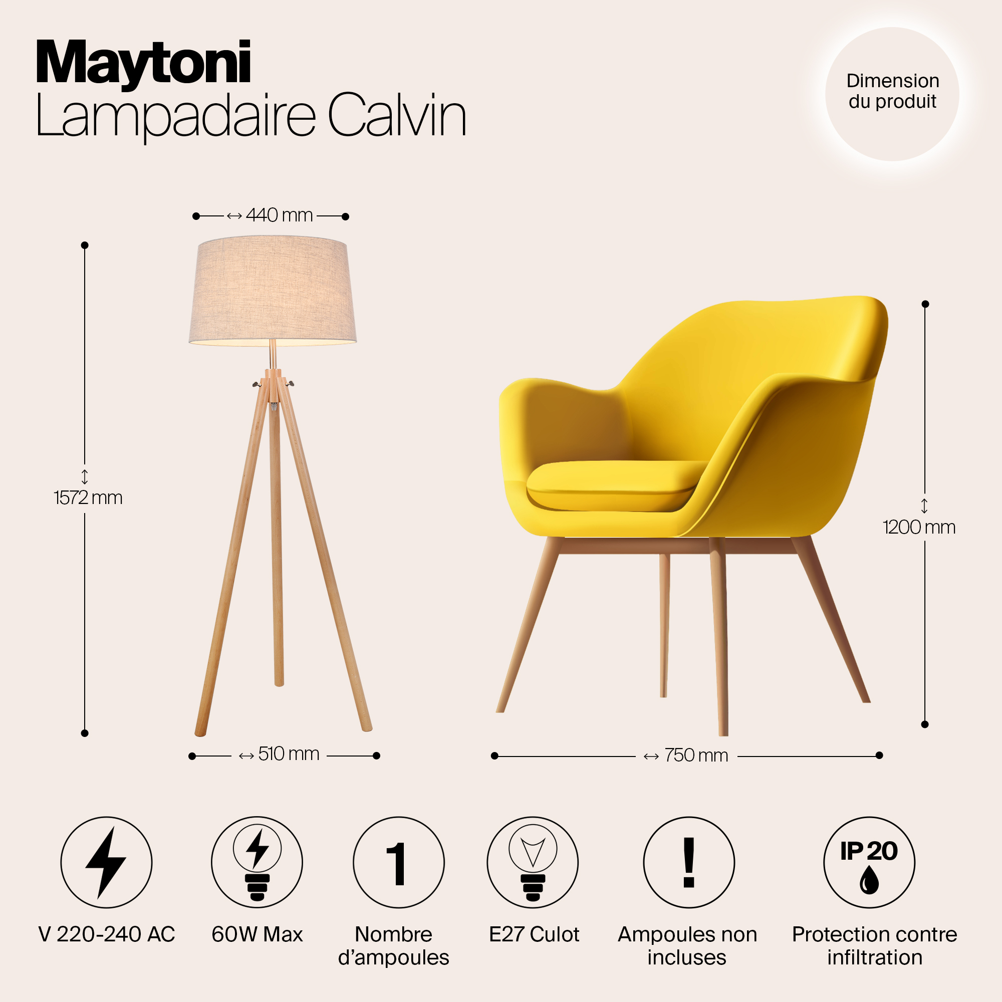 картинка Торшер Maytoni Calvin Z177-FL-01-BR от магазина pro-decor.kz