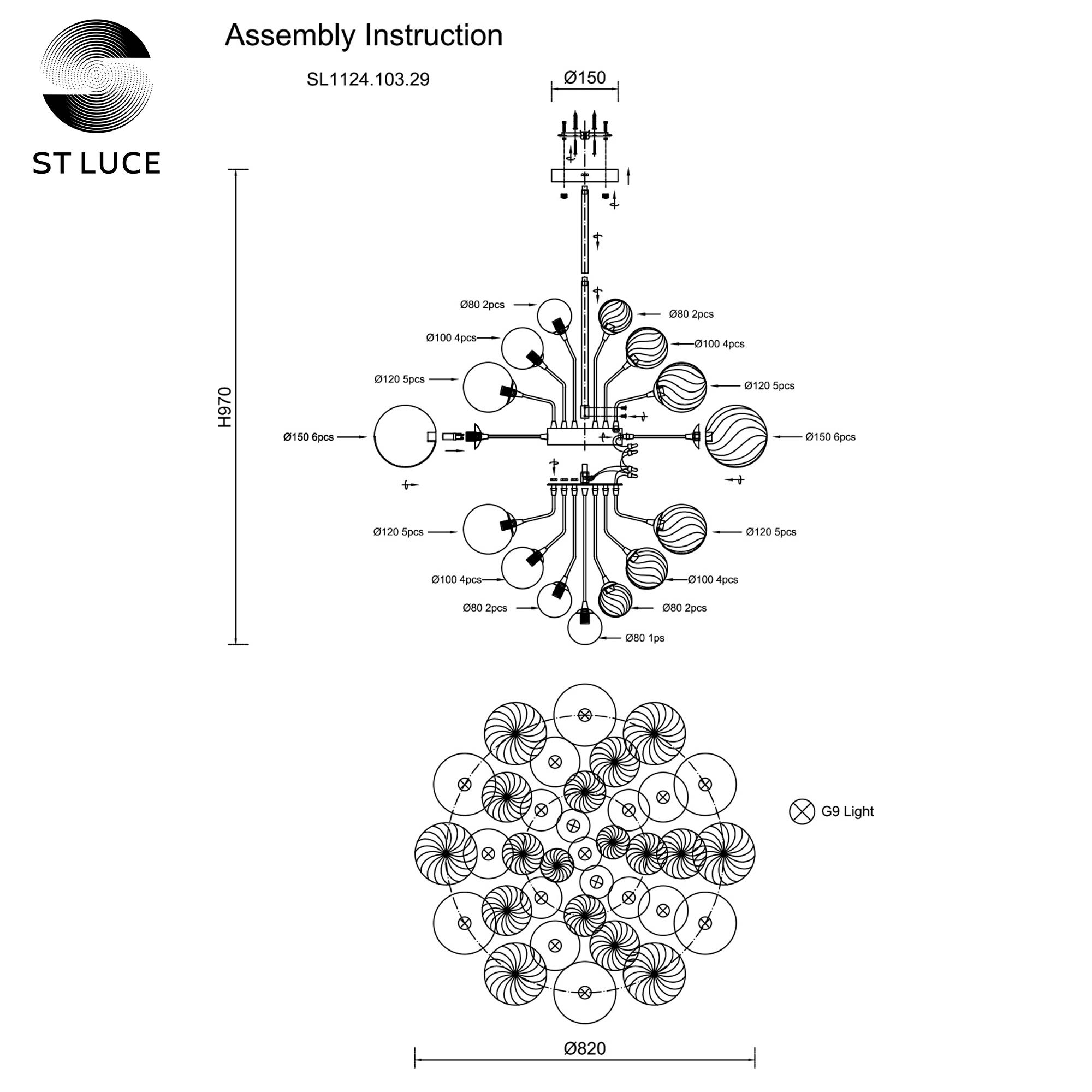 картинка Подвесная люстра ST Luce Vinetto SL1124.103.29 от магазина pro-decor.kz