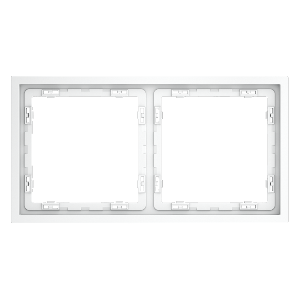 картинка Рамка пластиковая VOLTUM S70 на 2 поста, (белый матовый) VLS100202 от магазина pro-decor.kz