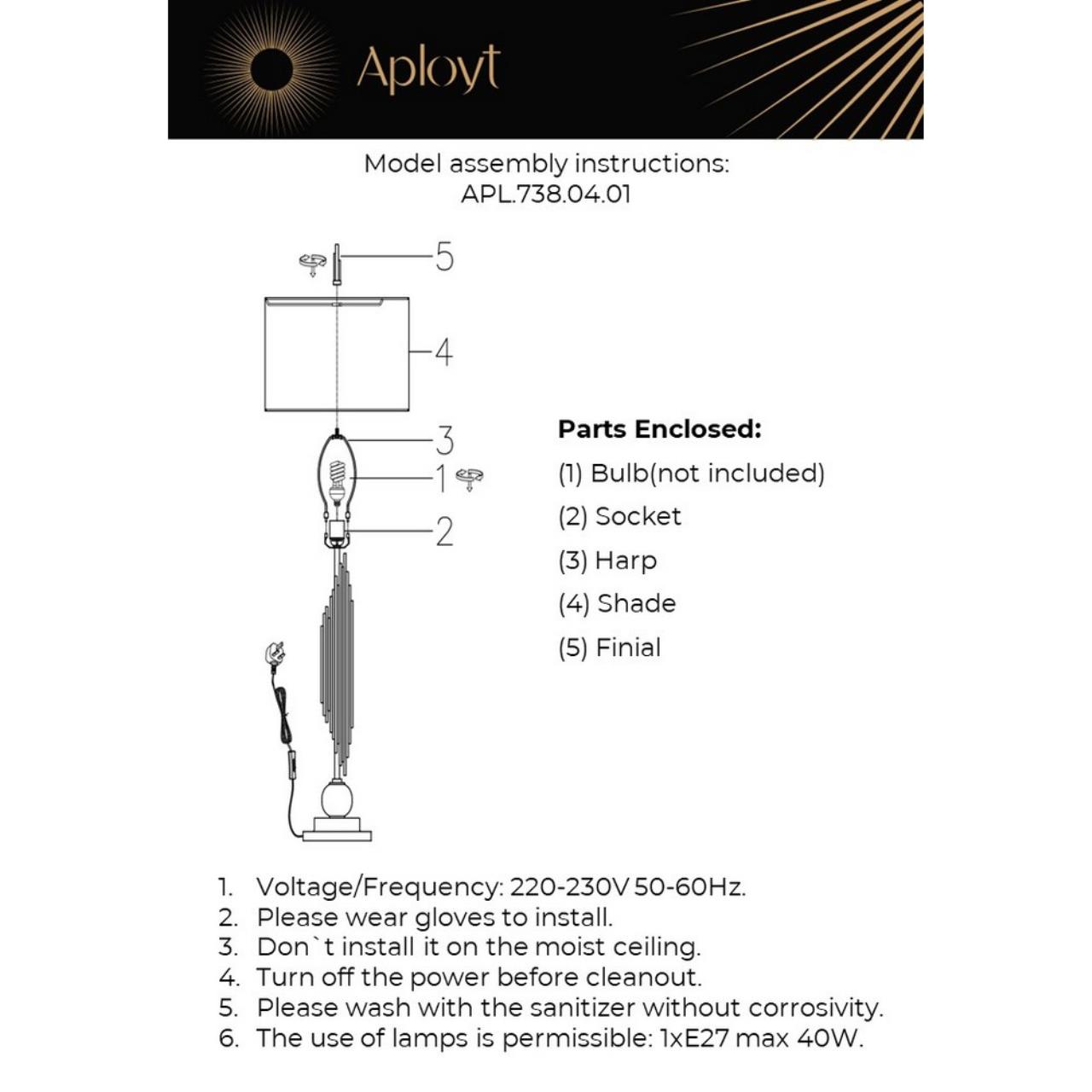 картинка Настольная лампа Aployt Sharlota APL.738.04.01 от магазина pro-decor.kz