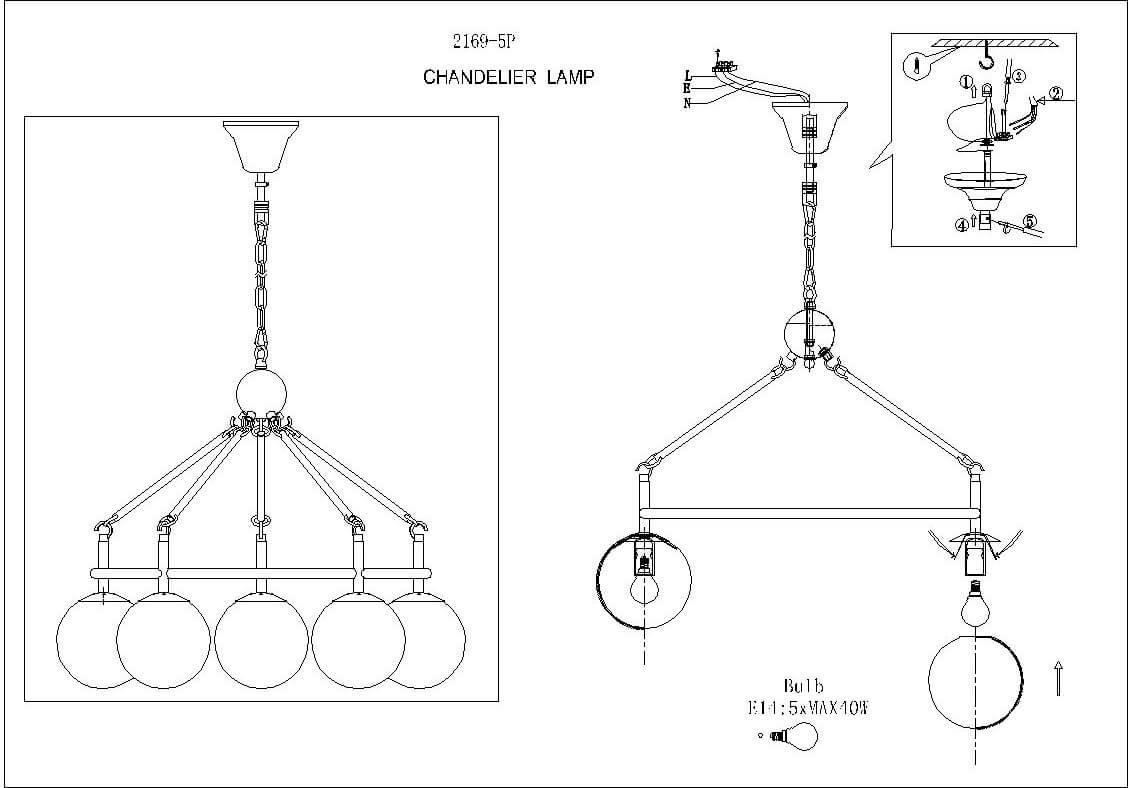 картинка Подвесная люстра F-Promo Cirque 2169-5P от магазина pro-decor.kz