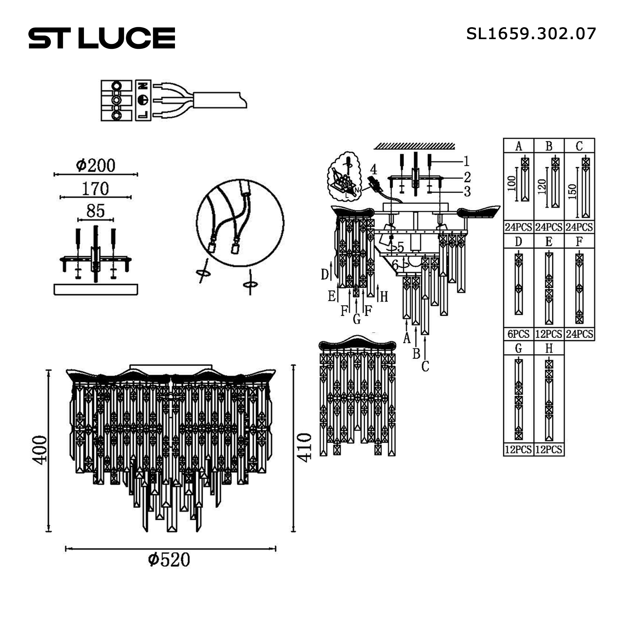 картинка SL1659.302.07 Люстра потолочная ST-Luce  от магазина pro-decor.kz