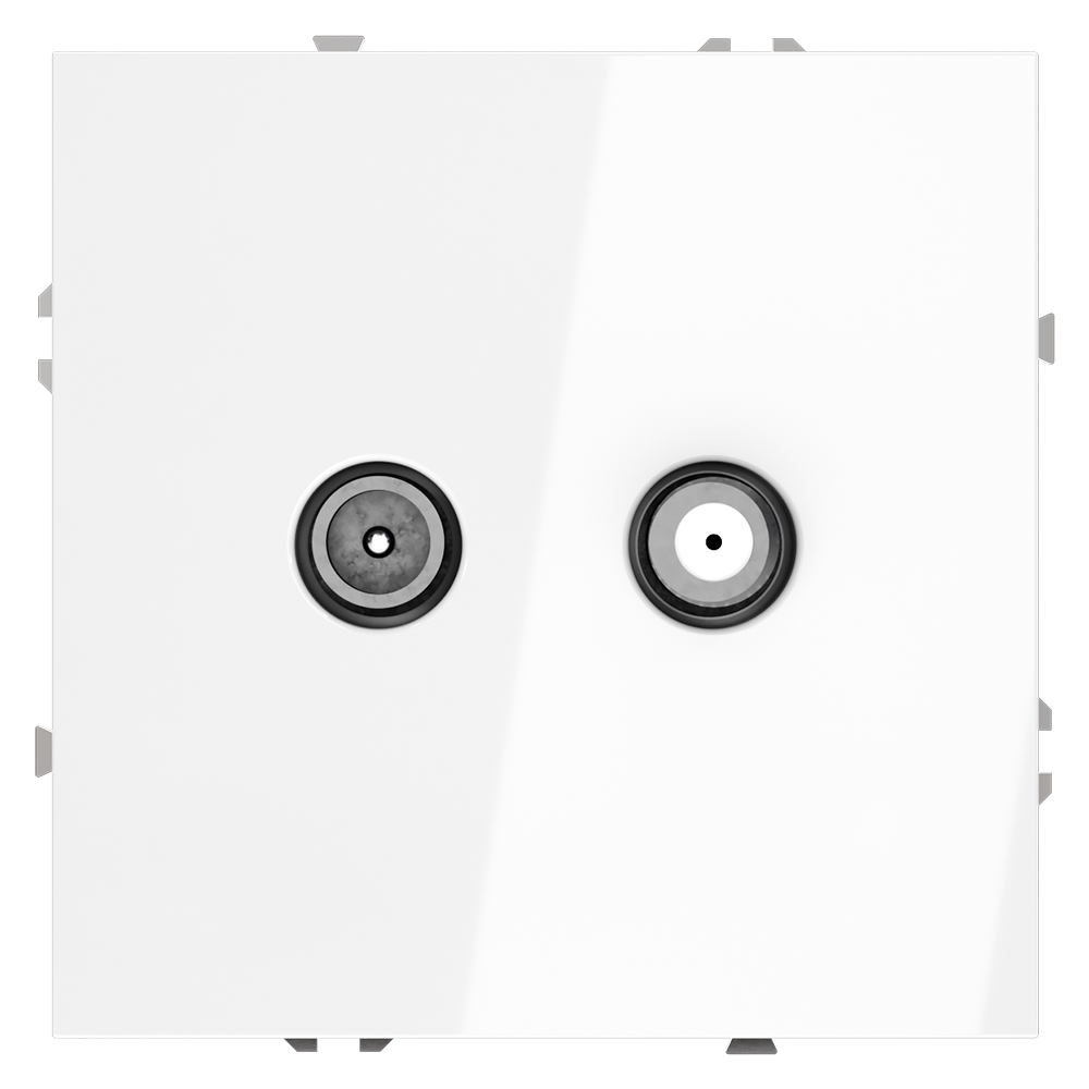 картинка Розетка телевизионная встраиваемая VOLTUM S70 оконечная TV+SAT, (белый глянцевый) VLS060401 магазин pro-decor.kz являющийся официальным дистрибьютором в Казахстане картинка Розетка телевизионная встраиваемая VOLTUM S70 оконечная TV+SAT, (белый глянцевый) VLS060401 от магазина pro-decor.kz