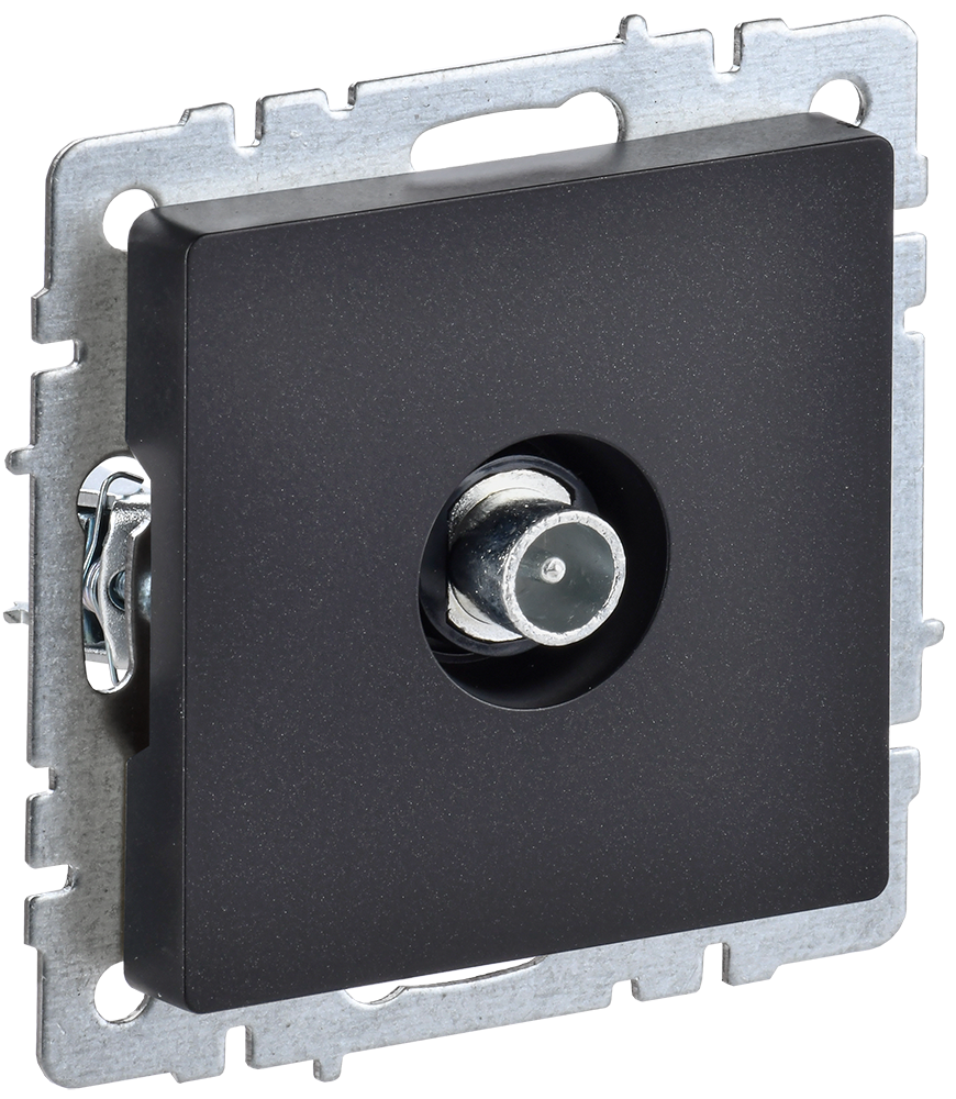 картинка BRITE Роз. TV проходная РТВ10-0-БрЧ черн. IEK от магазина pro-decor.kz