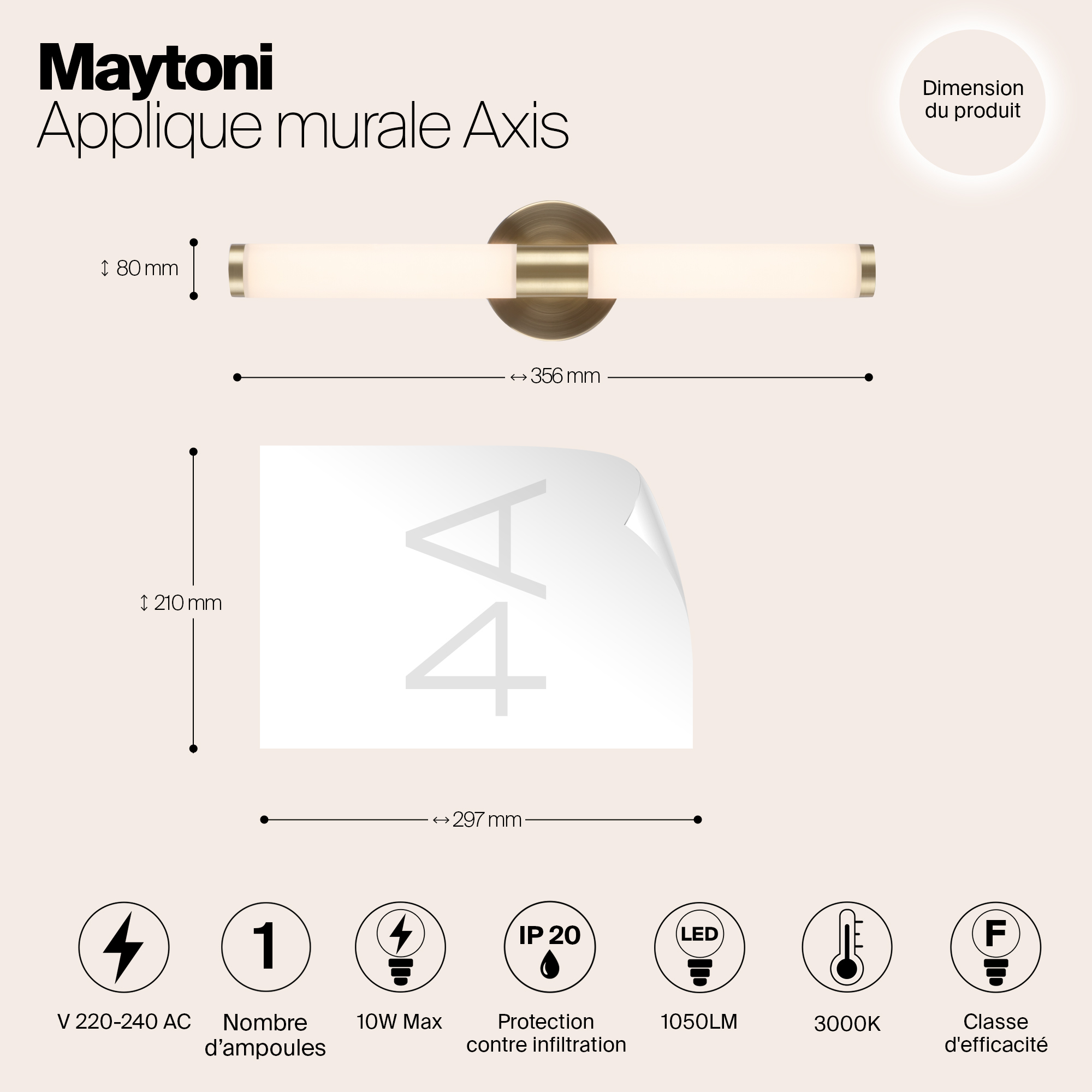 картинка Бра Technical MOD106WL-L10G3K от магазина pro-decor.kz