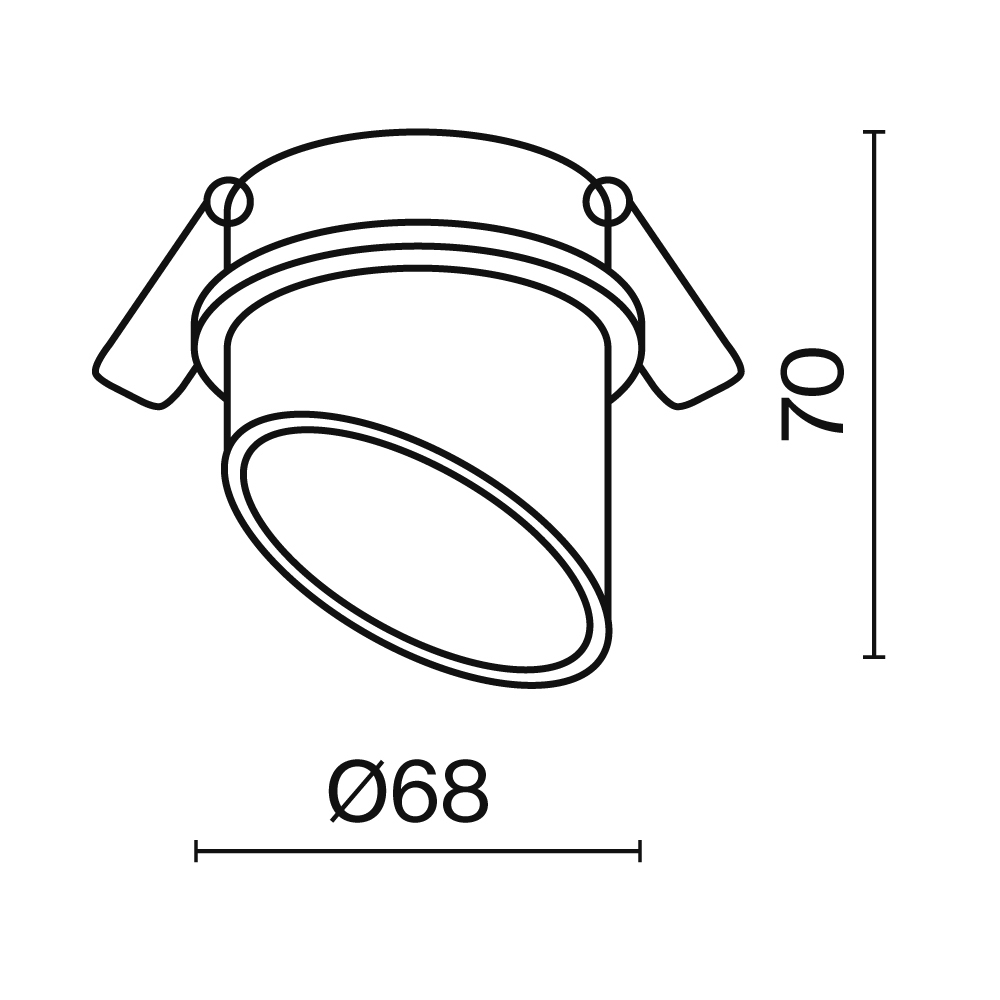 картинка Встраиваемый светильник Technical DL044-01-GU10-B от магазина pro-decor.kz