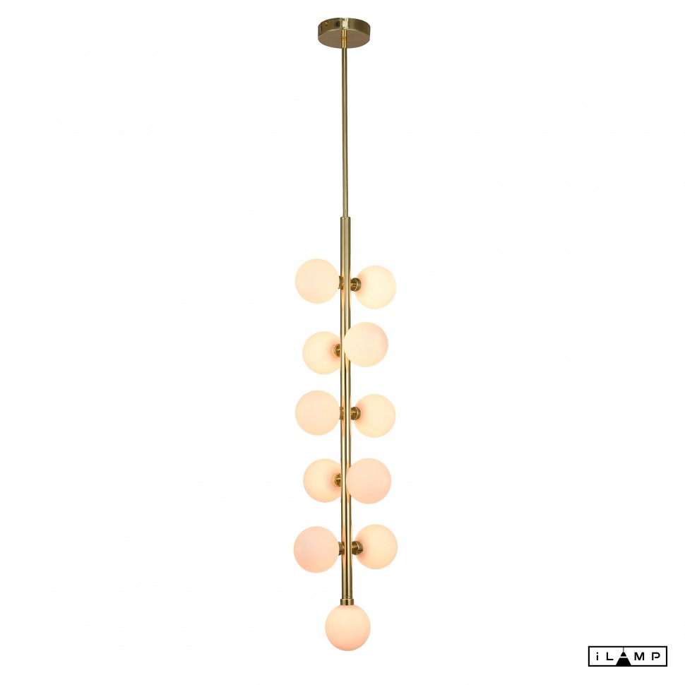картинка Подвесной светильник iLamp GOLDEN 777P/11 GOLD&WHITE от магазина pro-decor.kz