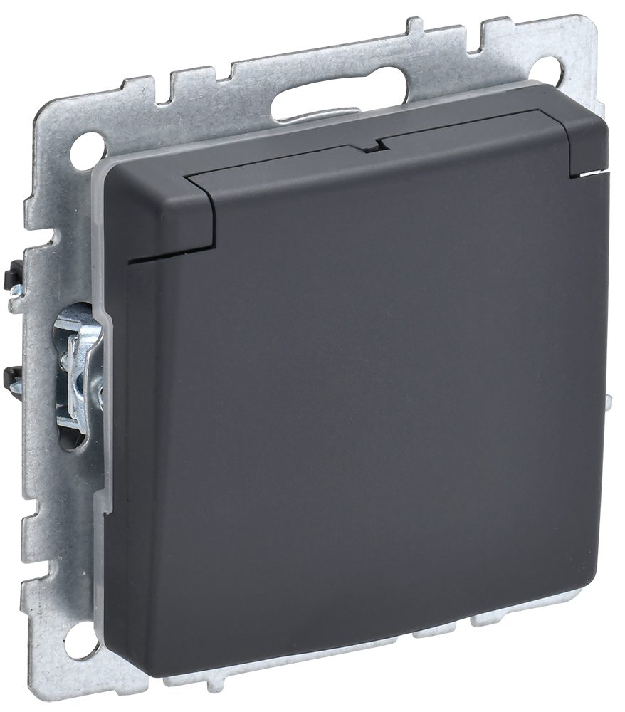 картинка BRITE Роз. с з/к/ш с кр. 16А IP44 РСбш10-3-44-БрГ граф. IEK от магазина pro-decor.kz