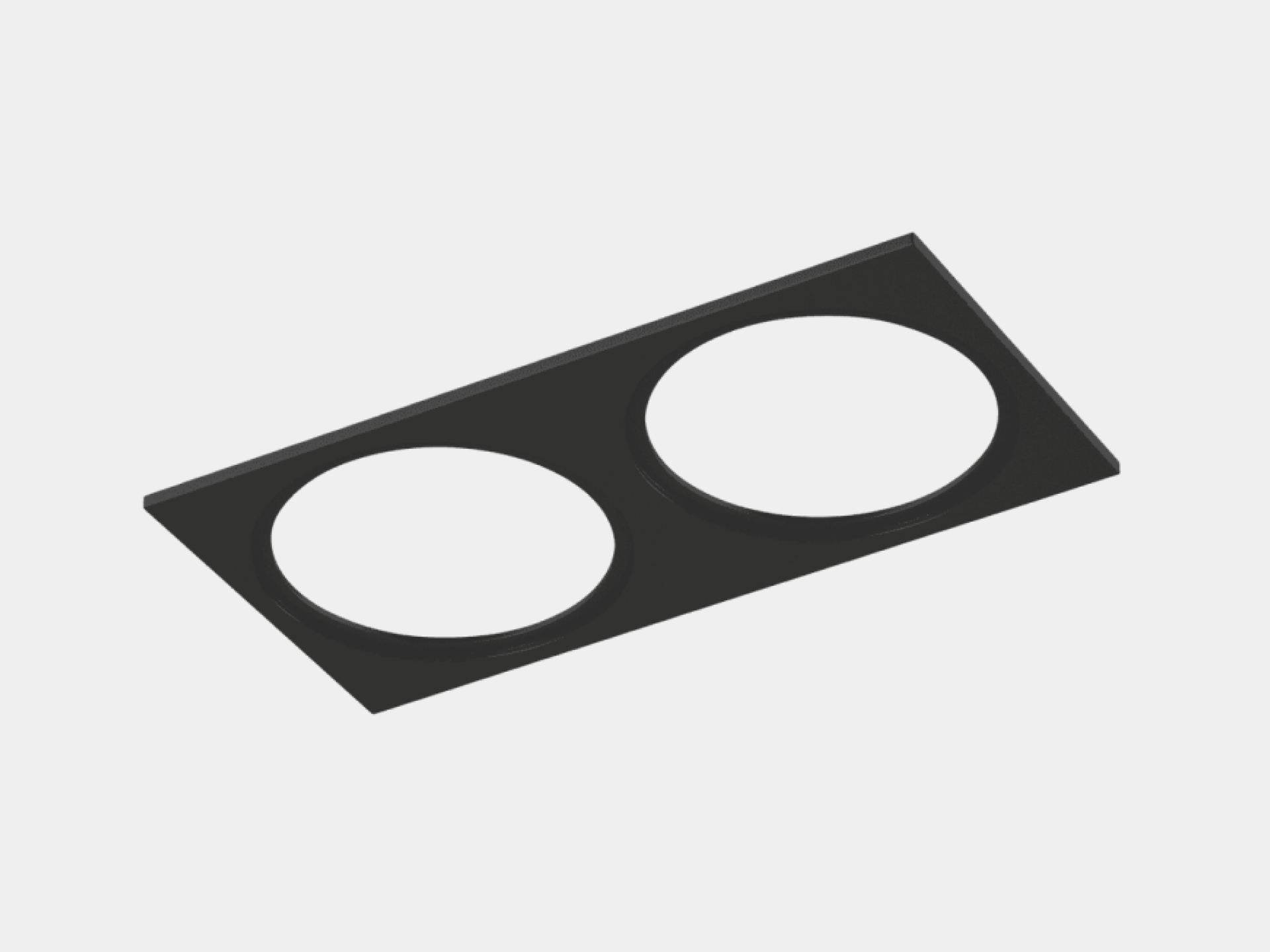 картинка Рамка двойная  для серии COMBO 1 квадратная, черная от магазина pro-decor.kz