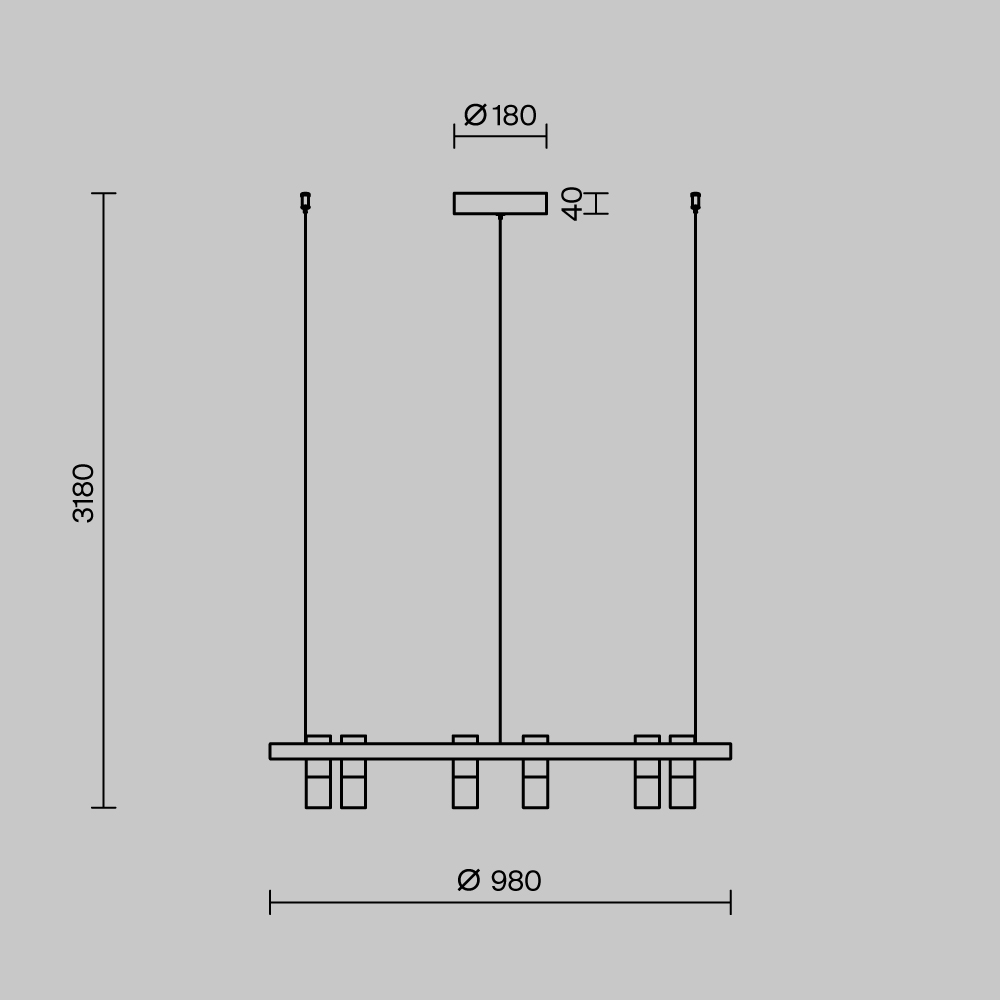 картинка Подвесной светильник Maytoni MOD102PL-L42BK от магазина pro-decor.kz