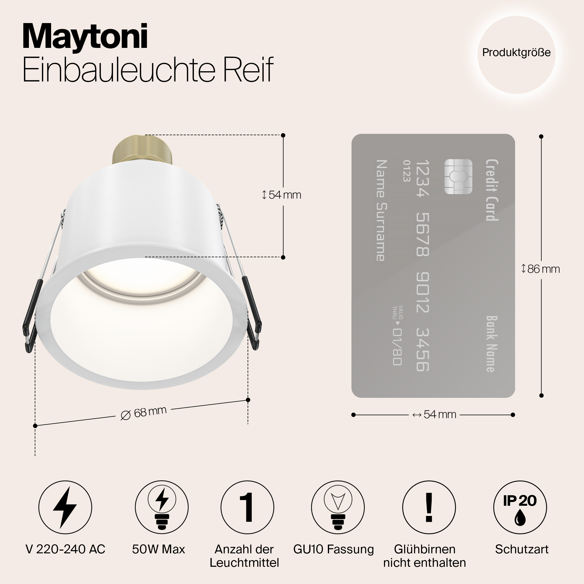 картинка Встраиваемый светильник Maytoni Reif DL049-01W магазин pro-decor.kz являющийся официальным дистрибьютором в Казахстане картинка Встраиваемый светильник Maytoni Reif DL049-01W от магазина pro-decor.kz
