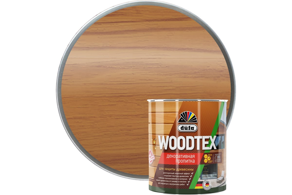 Купить Dufa Пропитка WOOD TEX тик 0,9л Dufa Пропитка WOOD TEX тик 0,9л