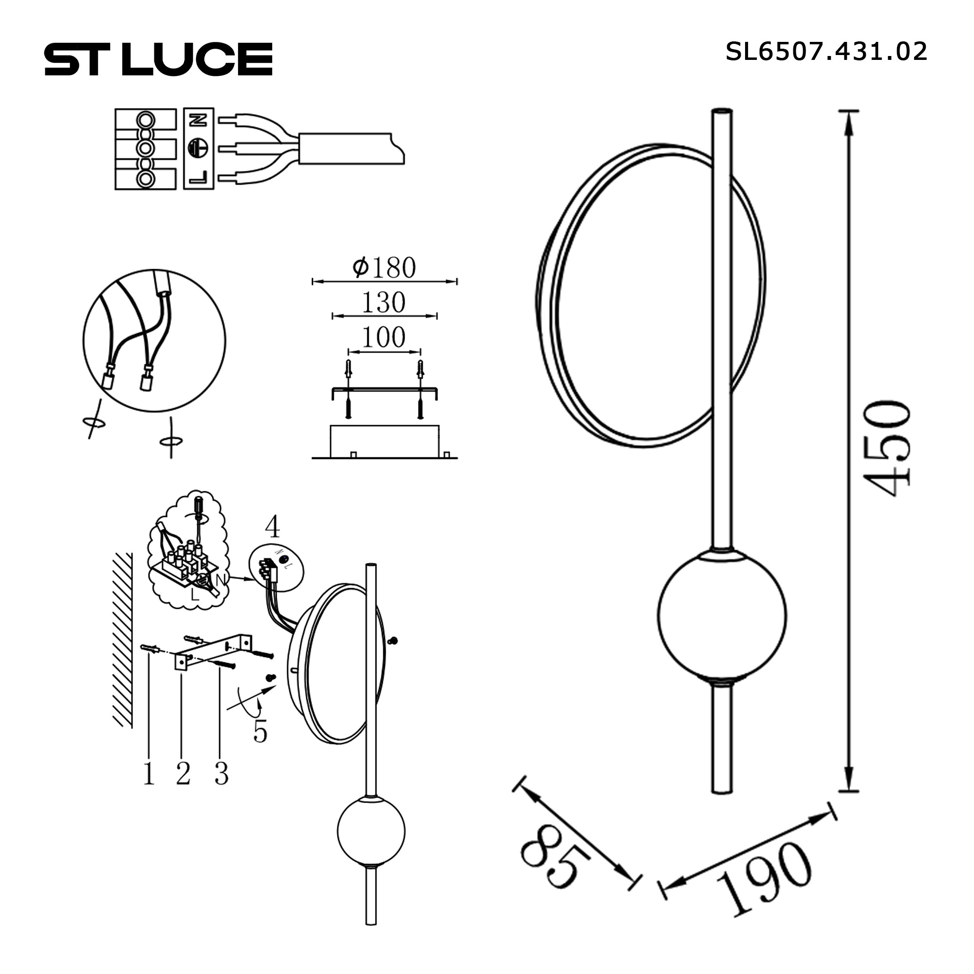 картинка SL6507.431.02 Светильник настенный ST-Luce  от магазина pro-decor.kz