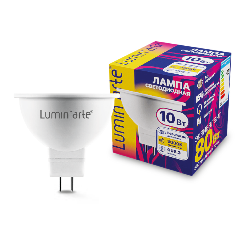 картинка Светодиодная лампа Wolta LSTD-MR16-10W3KGU5.3 от магазина pro-decor.kz