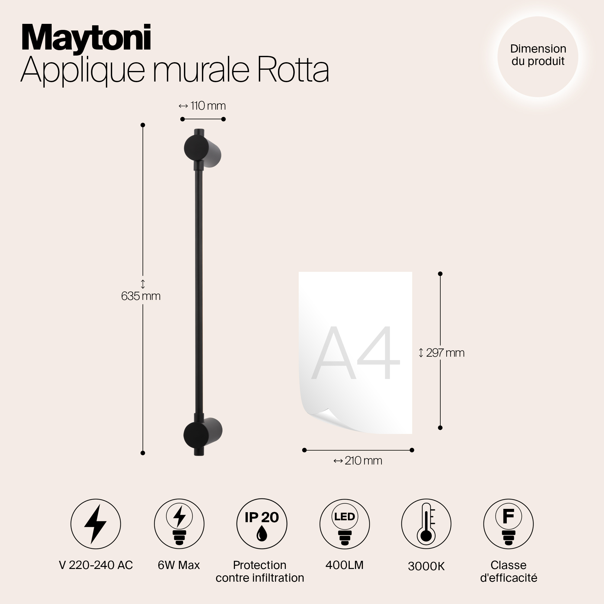 картинка Настенный светильник (бра) Maytoni MOD413WL-L6B3K от магазина pro-decor.kz