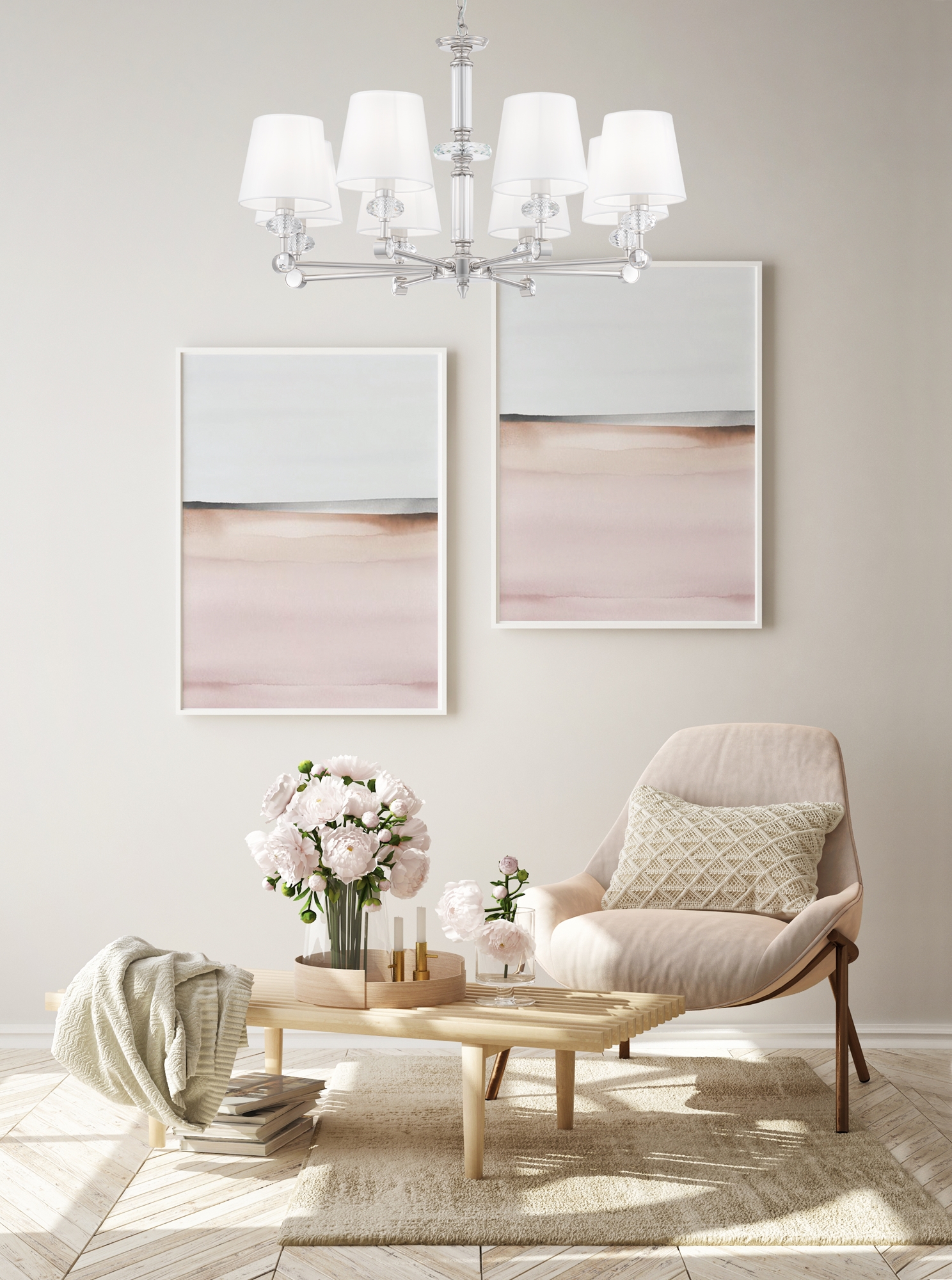 картинка Подвесная люстра Maytoni Riverside MOD018PL-08CH от магазина pro-decor.kz