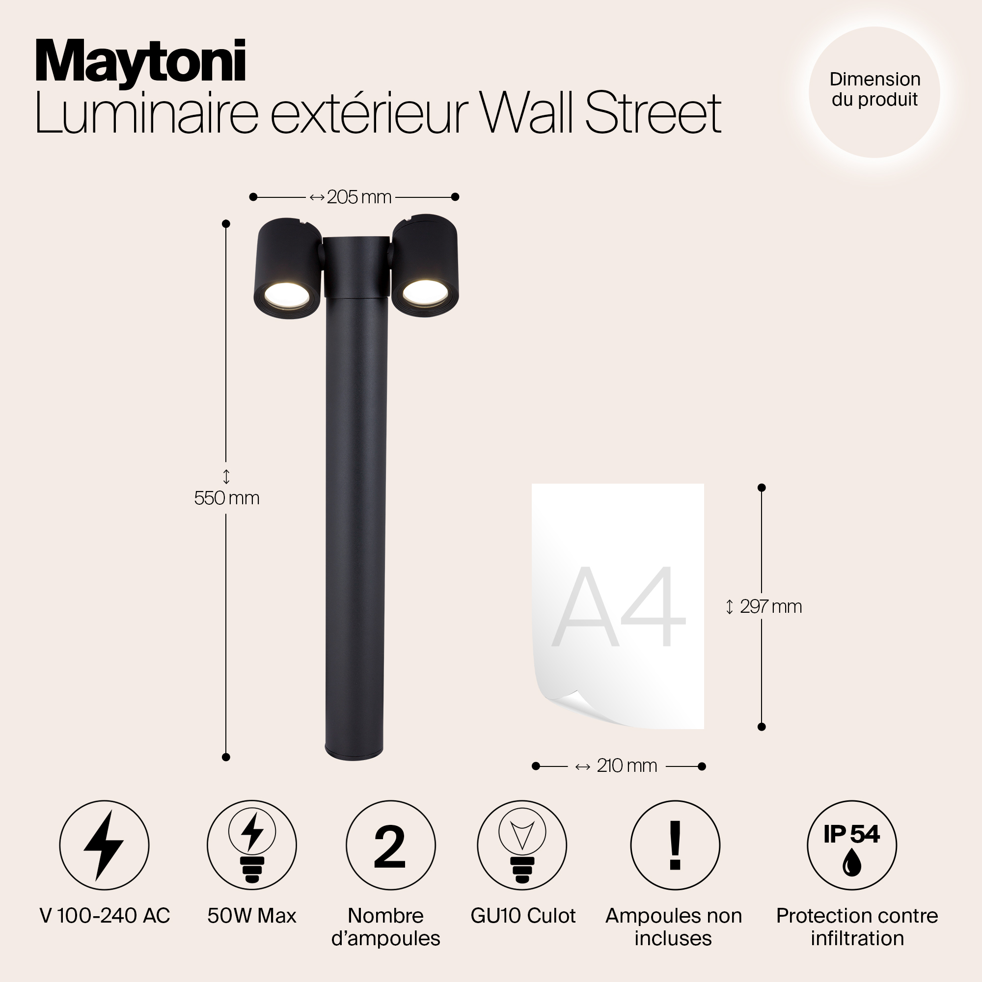 картинка Уличный светильник Maytoni Wall Street O010FL-02B магазин pro-decor.kz являющийся официальным дистрибьютором в Казахстане картинка Уличный светильник Maytoni Wall Street O010FL-02B от магазина pro-decor.kz