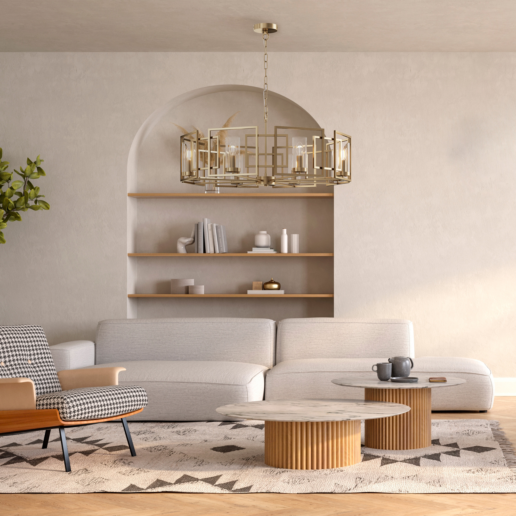 картинка Подвесная люстра Maytoni Bowi H009PL-08G от магазина pro-decor.kz