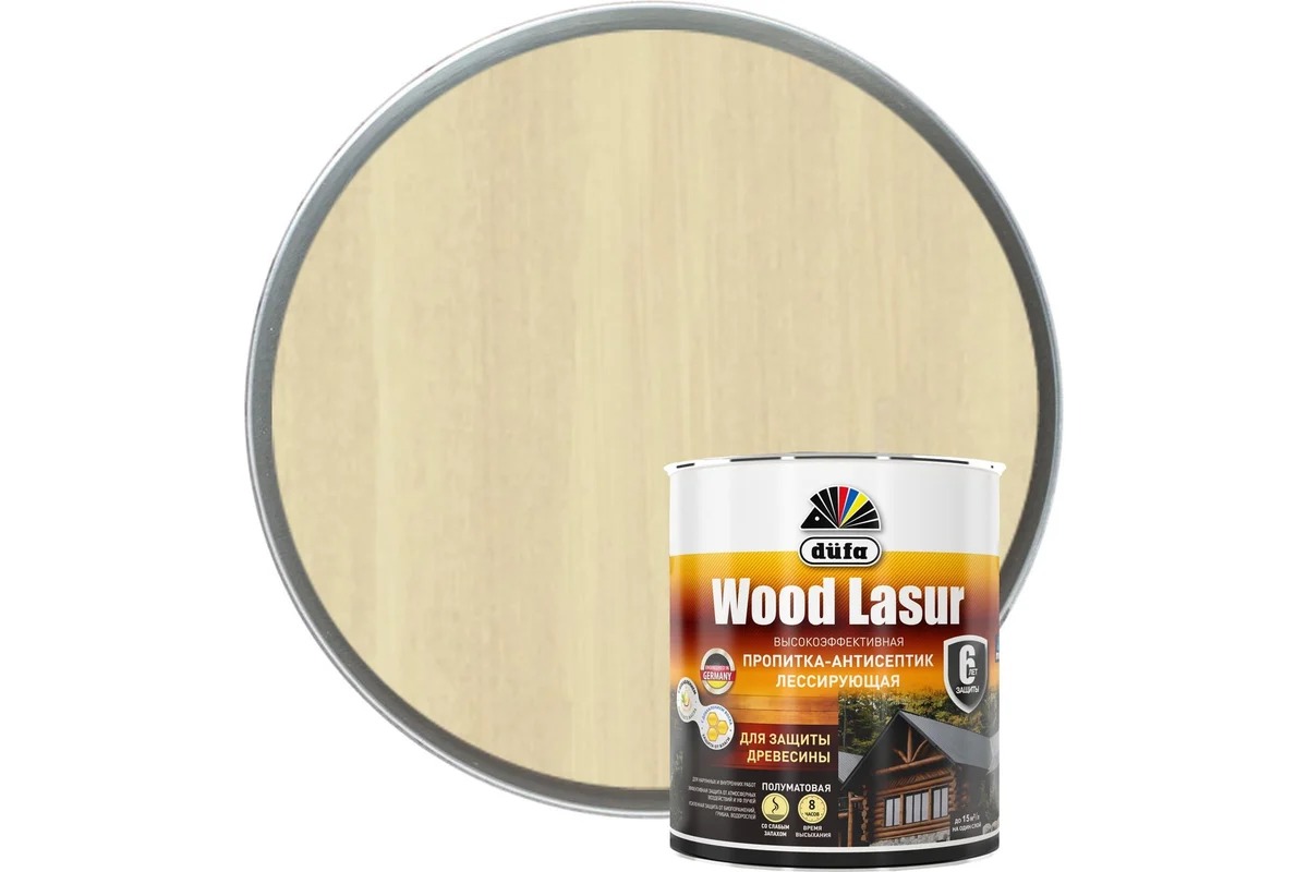 Купить Dufa Пропитка WOOD LASUR бесцветная 0,9л Dufa Пропитка WOOD LASUR бесцветная 0,9л