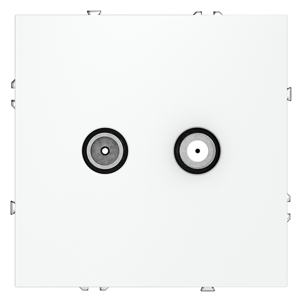 картинка Розетка телевизионная встраиваемая VOLTUM S70 оконечная TV+SAT, (белый матовый) VLS060402 магазин pro-decor.kz являющийся официальным дистрибьютором в Казахстане картинка Розетка телевизионная встраиваемая VOLTUM S70 оконечная TV+SAT, (белый матовый) VLS060402 от магазина pro-decor.kz