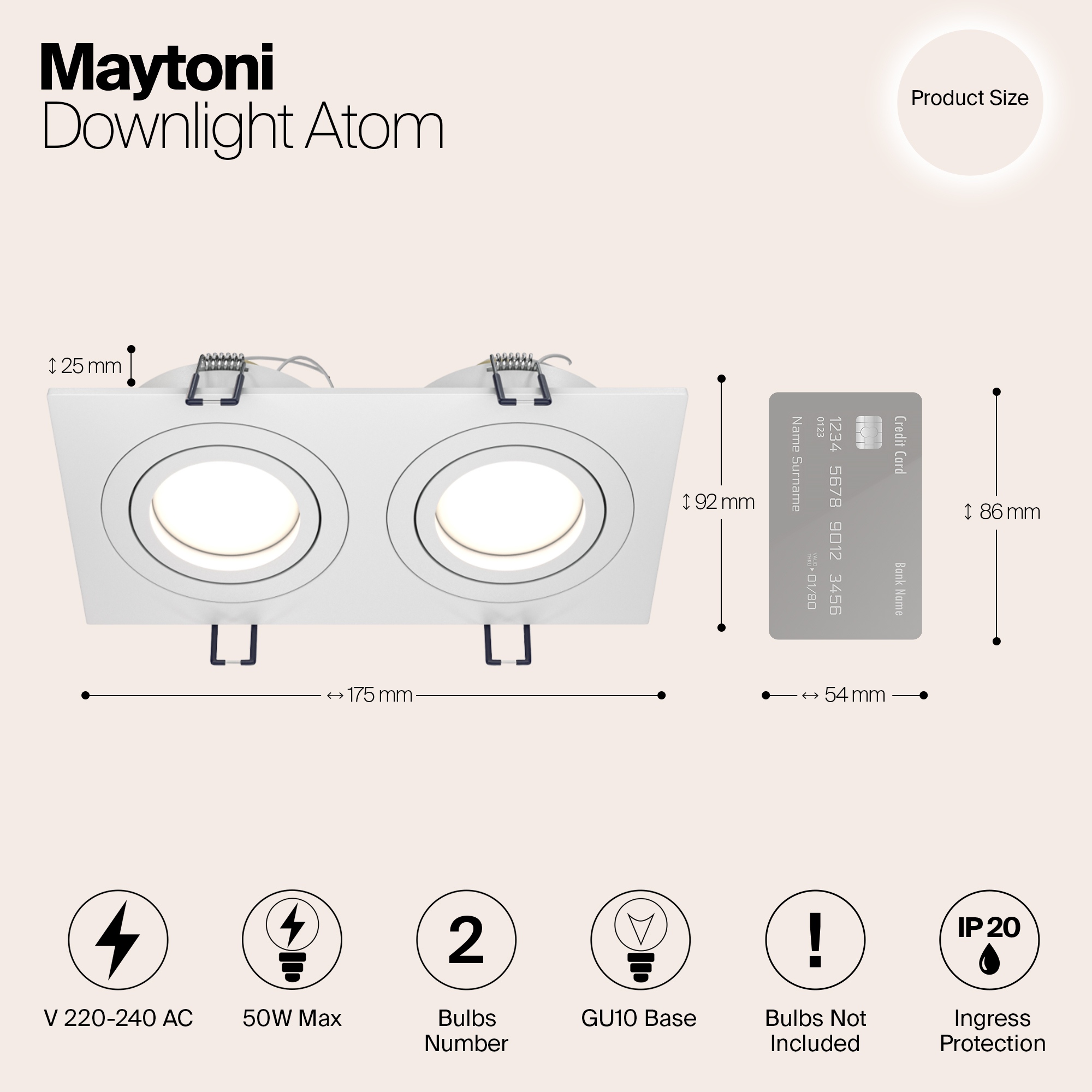 картинка Встраиваемый светильник Maytoni Atom DL024-2-02W магазин pro-decor.kz являющийся официальным дистрибьютором в Казахстане картинка Встраиваемый светильник Maytoni Atom DL024-2-02W от магазина pro-decor.kz
