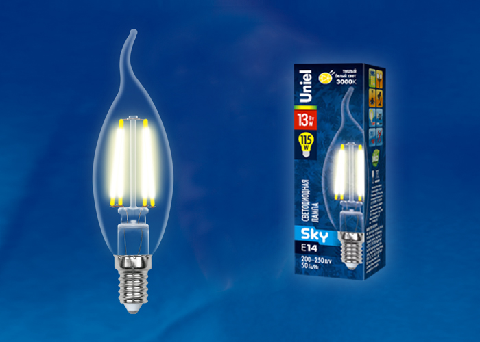 картинка LED-CW35-13W/3000K/E14/CL PLS02WH магазин pro-decor.kz являющийся официальным дистрибьютором в Казахстане картинка LED-CW35-13W/3000K/E14/CL PLS02WH от магазина pro-decor.kz