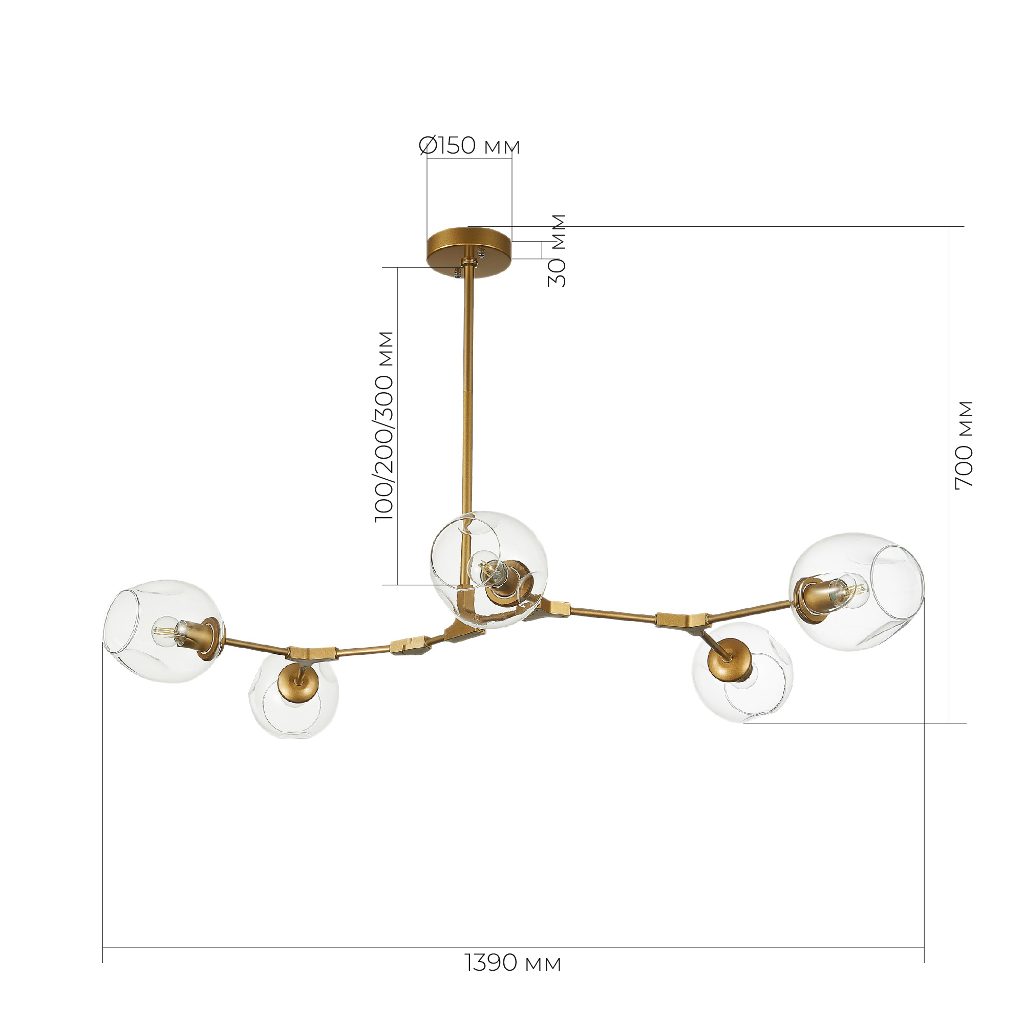 картинка Подвесная люстра Evoluce Rametto SLE154823-05 от магазина pro-decor.kz
