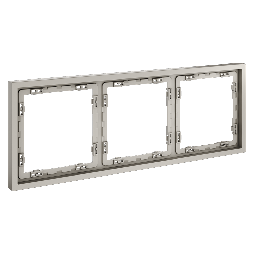 картинка Рамка пластиковая VOLTUM S70 на 3 поста, (кашемир) VLS100303 от магазина pro-decor.kz