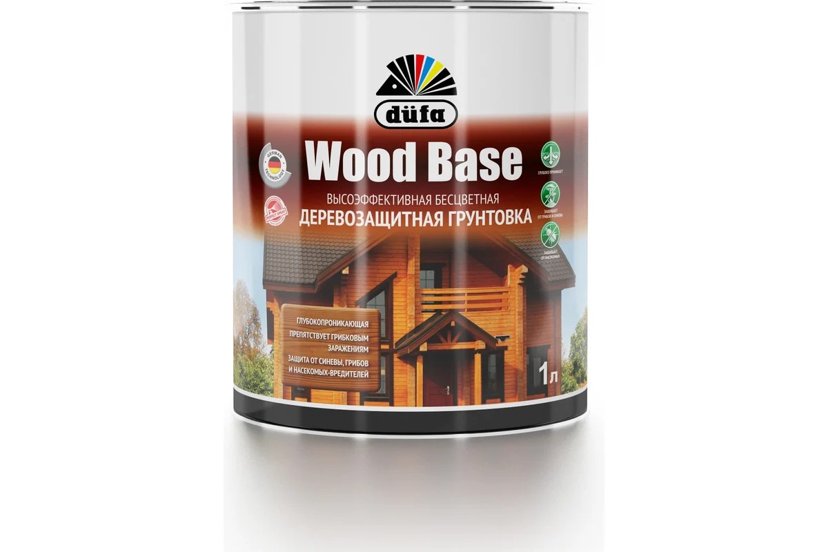 Купить Dufa Грунт WOOD BASE бесцветный 1л Dufa Грунт WOOD BASE бесцветный 1л