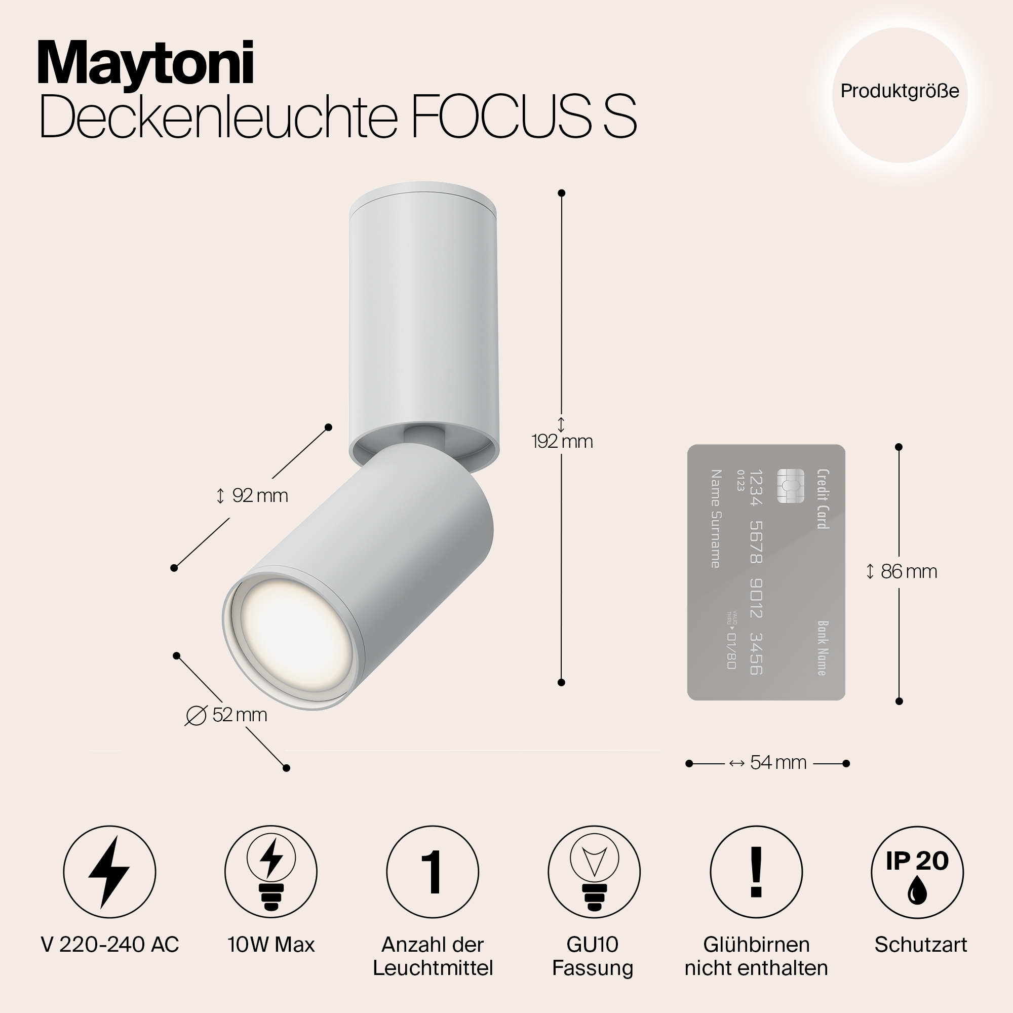 картинка Спот Maytoni Focus S C051CL-01W от магазина pro-decor.kz