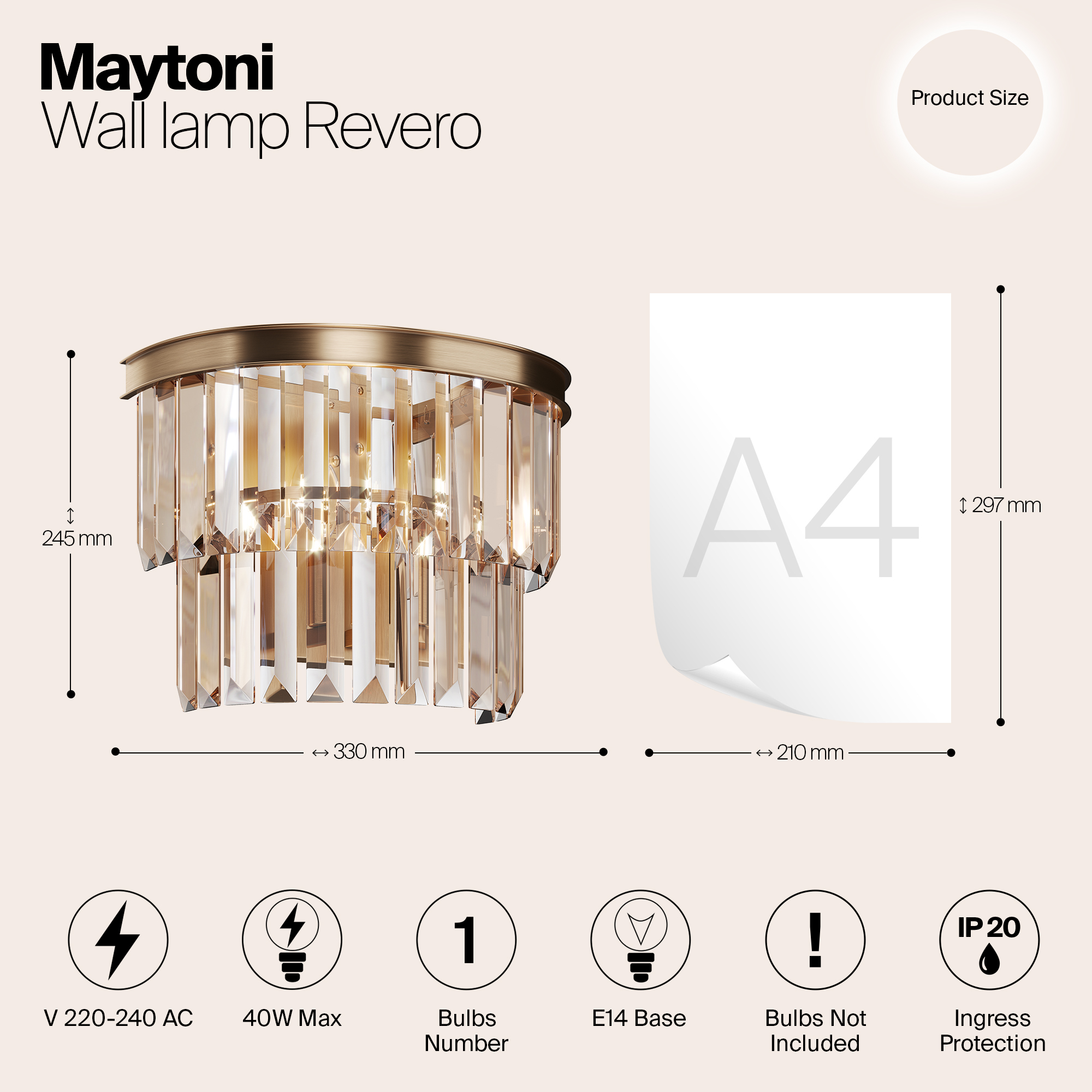 картинка Настенный светильник (бра) Maytoni MOD085WL-01G магазин pro-decor.kz являющийся официальным дистрибьютором в Казахстане картинка Настенный светильник (бра) Maytoni MOD085WL-01G от магазина pro-decor.kz