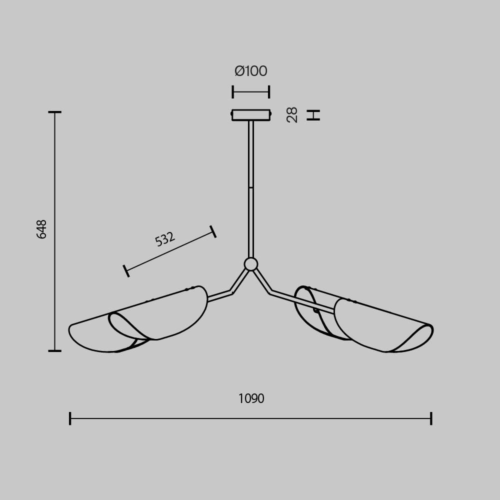 картинка Подвесная люстра Maytoni MOD225PL-04B от магазина pro-decor.kz
