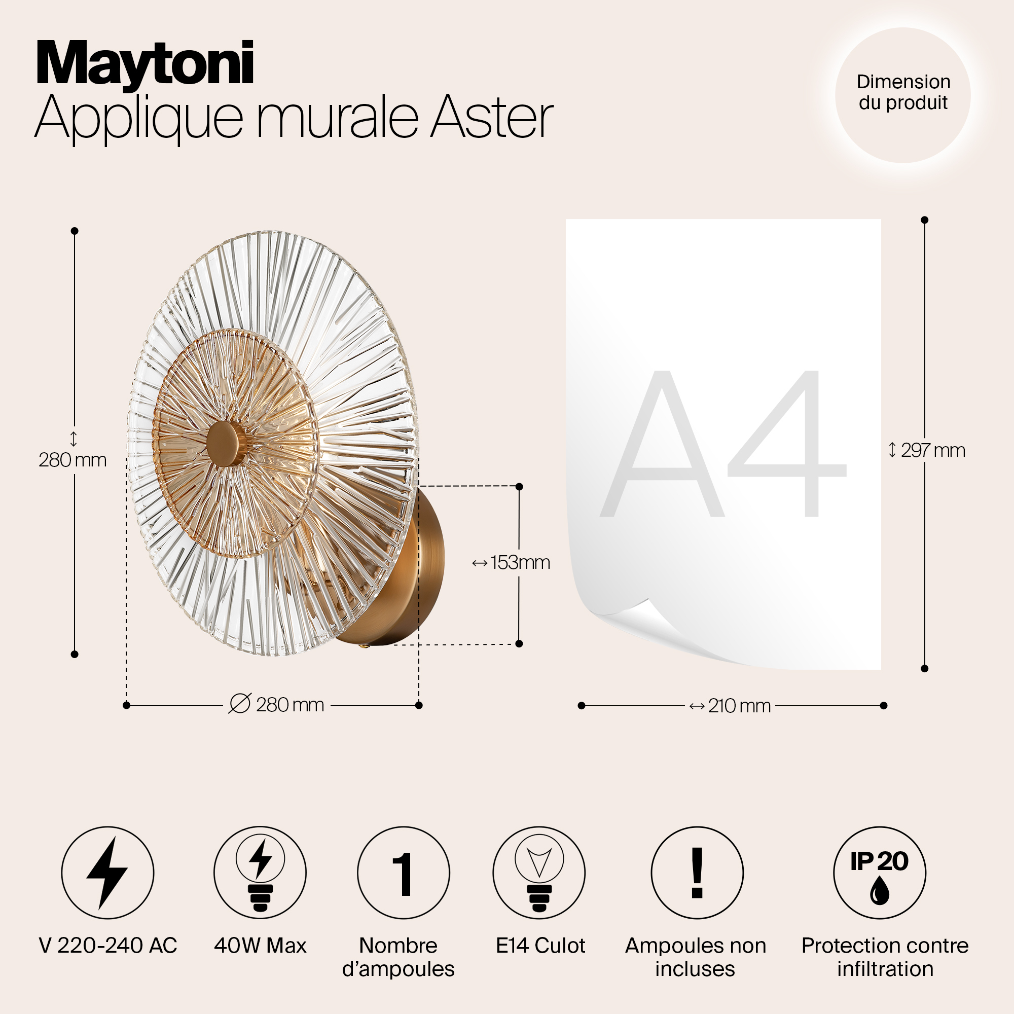 картинка Бра Maytoni MOD007WL-01G магазин pro-decor.kz являющийся официальным дистрибьютором в Казахстане картинка Бра Maytoni MOD007WL-01G от магазина pro-decor.kz