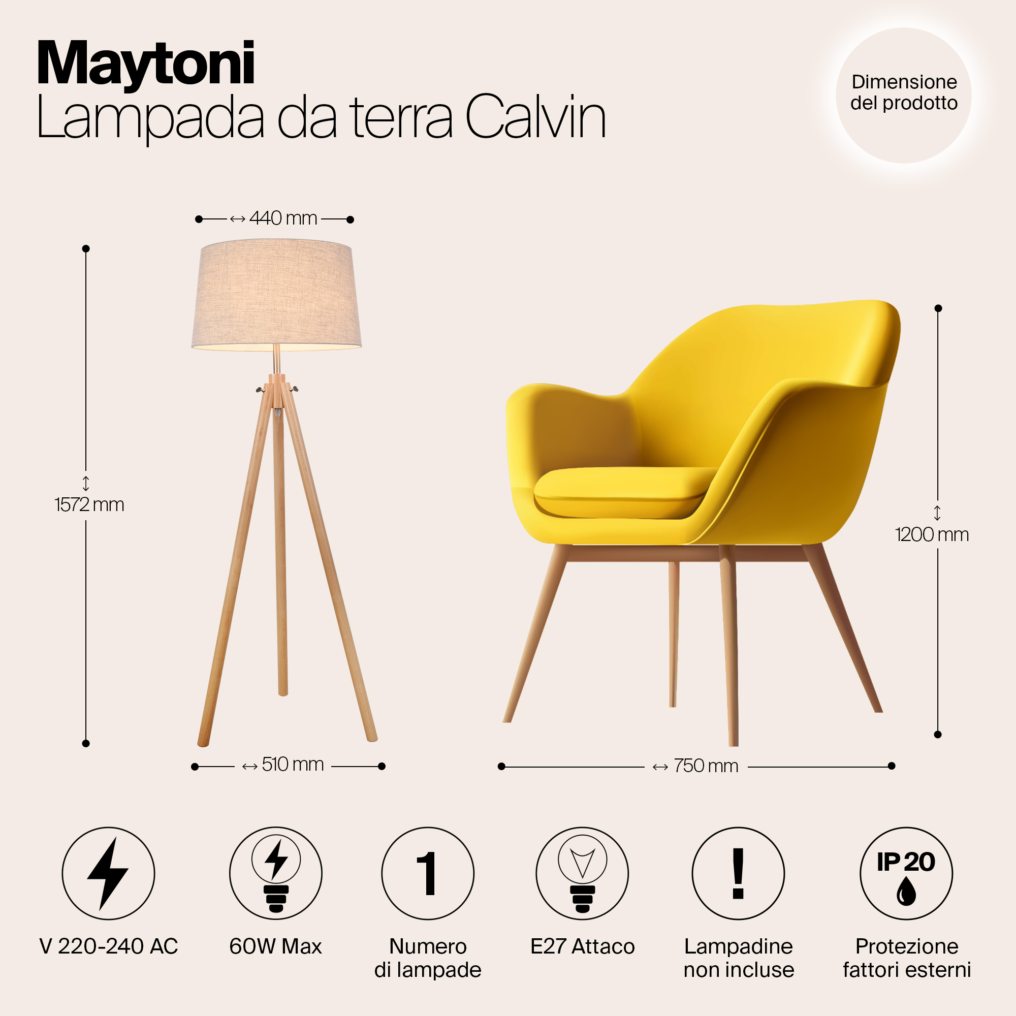 картинка Торшер Maytoni Calvin Z177-FL-01-BR от магазина pro-decor.kz