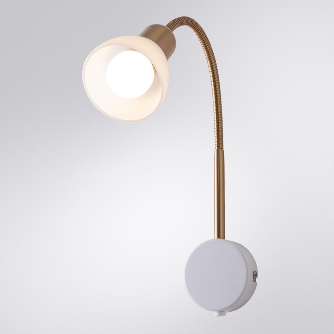 картинка Бра Arte Lamp Falena A3116AP-1WH магазин pro-decor.kz являющийся официальным дистрибьютором в Казахстане картинка Бра Arte Lamp Falena A3116AP-1WH от магазина pro-decor.kz