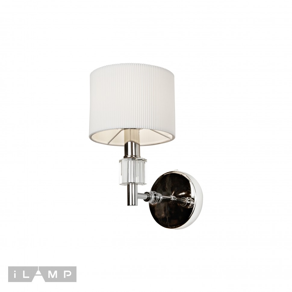 картинка Бра iLamp Alexa W2404-1 Nickel магазин pro-decor.kz являющийся официальным дистрибьютором в Казахстане картинка Бра iLamp Alexa W2404-1 Nickel от магазина pro-decor.kz