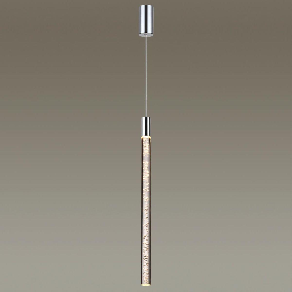 картинка 4370/5L HIGHTECH ODL23 107 хром полированный/акрил с пузырьками Подвесной св-к IP20 LED 5W 200Лм 3000K SPARKY от магазина pro-decor.kz