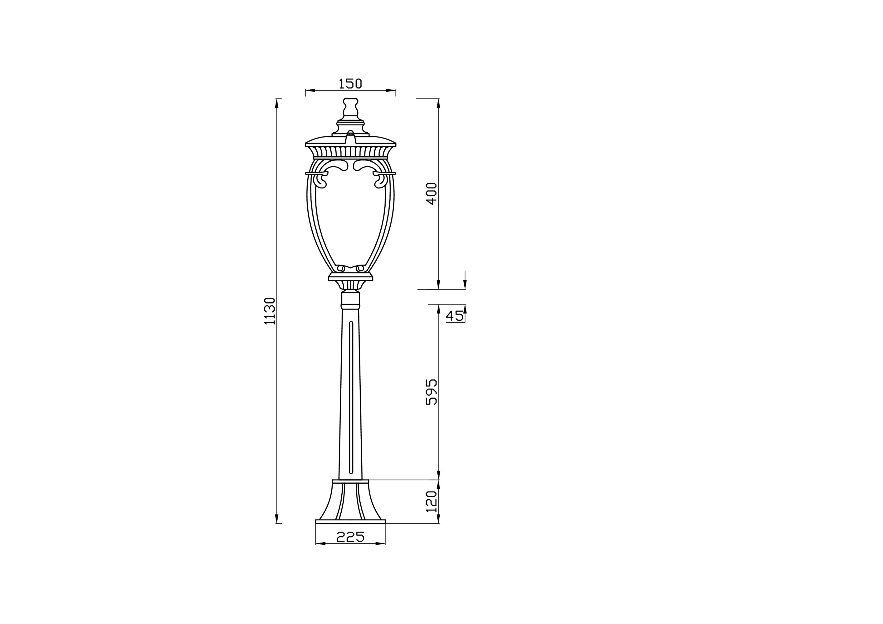 картинка Ландшафтный светильник Maytoni Fleur O414FL-01BZ1 от магазина pro-decor.kz
