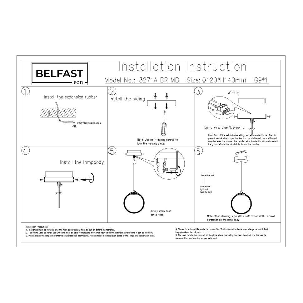 картинка Подвесной светильник Belfast Ravenhill 3271A BR MB  от магазина pro-decor.kz