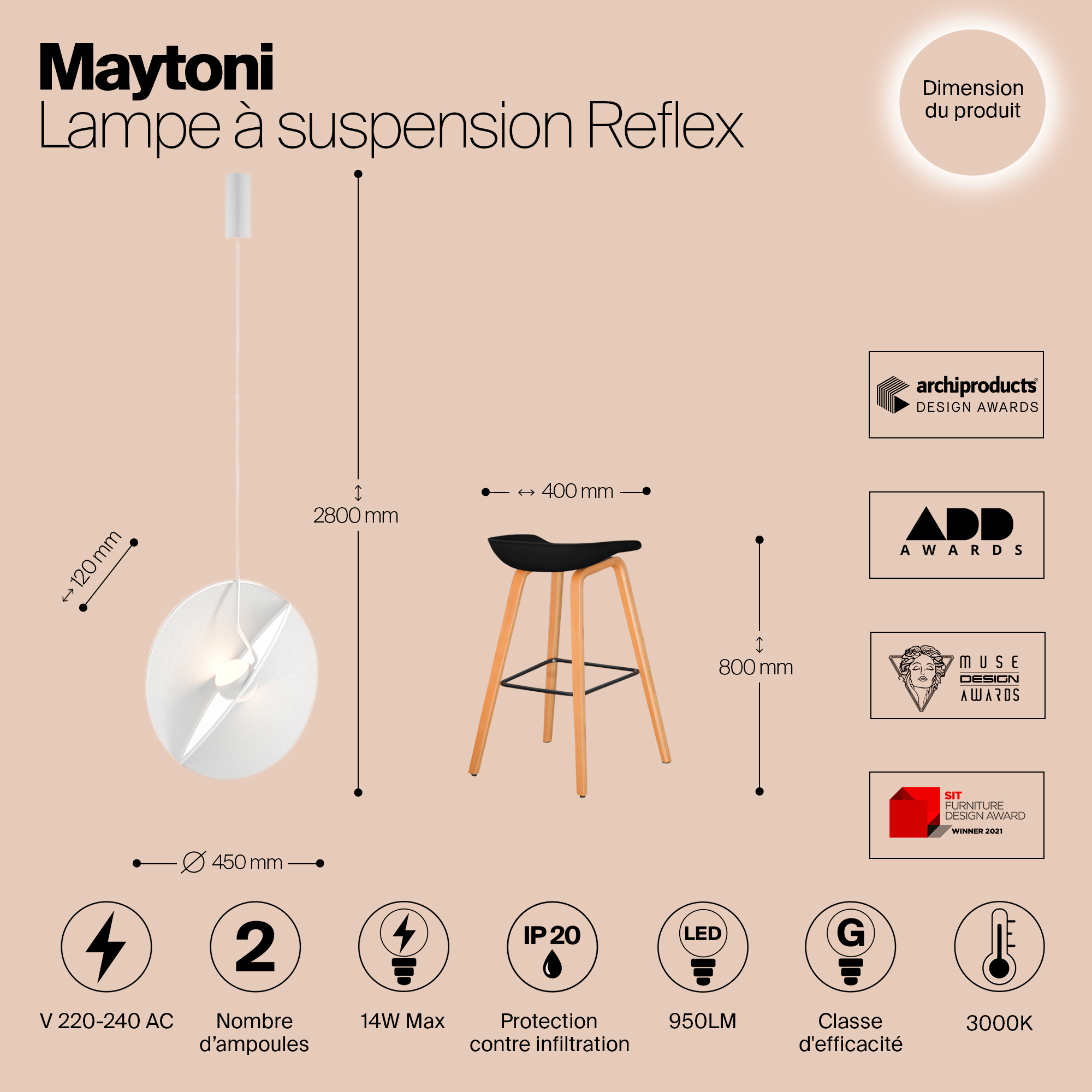 картинка Подвесной светильник Maytoni MOD154PL-L6W3K от магазина pro-decor.kz