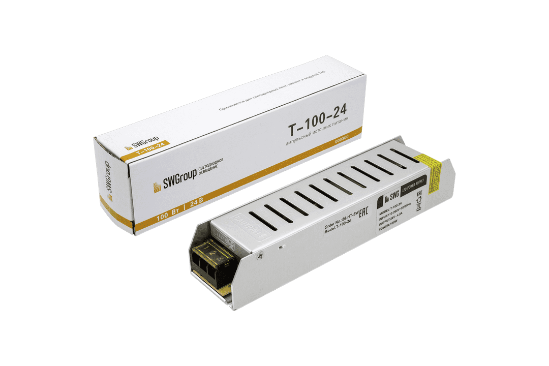 картинка Блок питания компактный /узкий/, 100 W, 24V от магазина pro-decor.kz