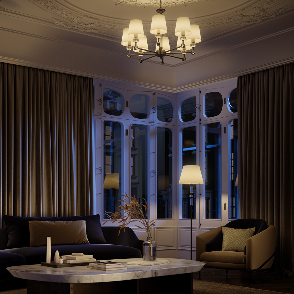 картинка Подвесная люстра Maytoni Riverside MOD018PL-08CH от магазина pro-decor.kz